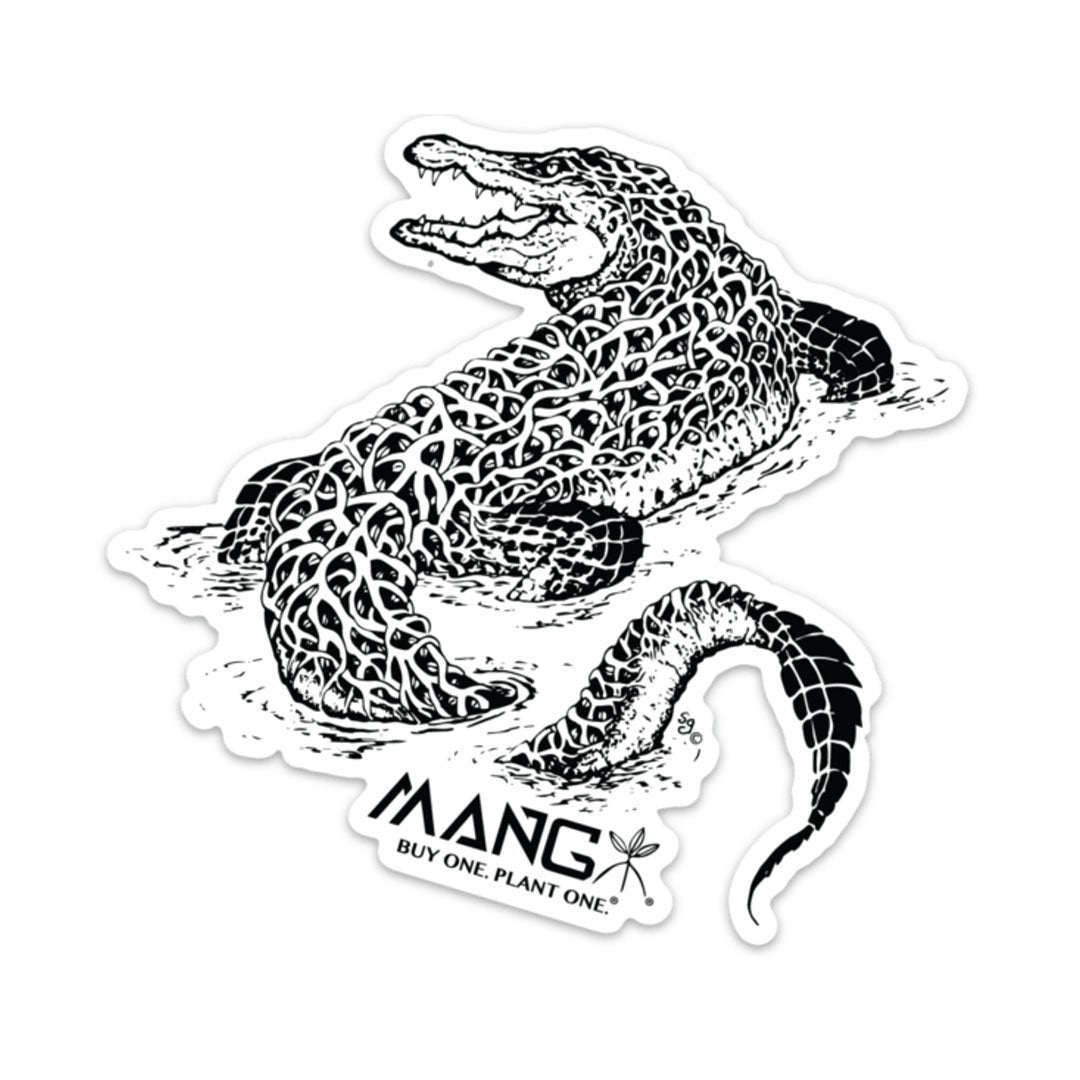 MANG Gator MANG - Sticker - 3.5' x 3.4"-