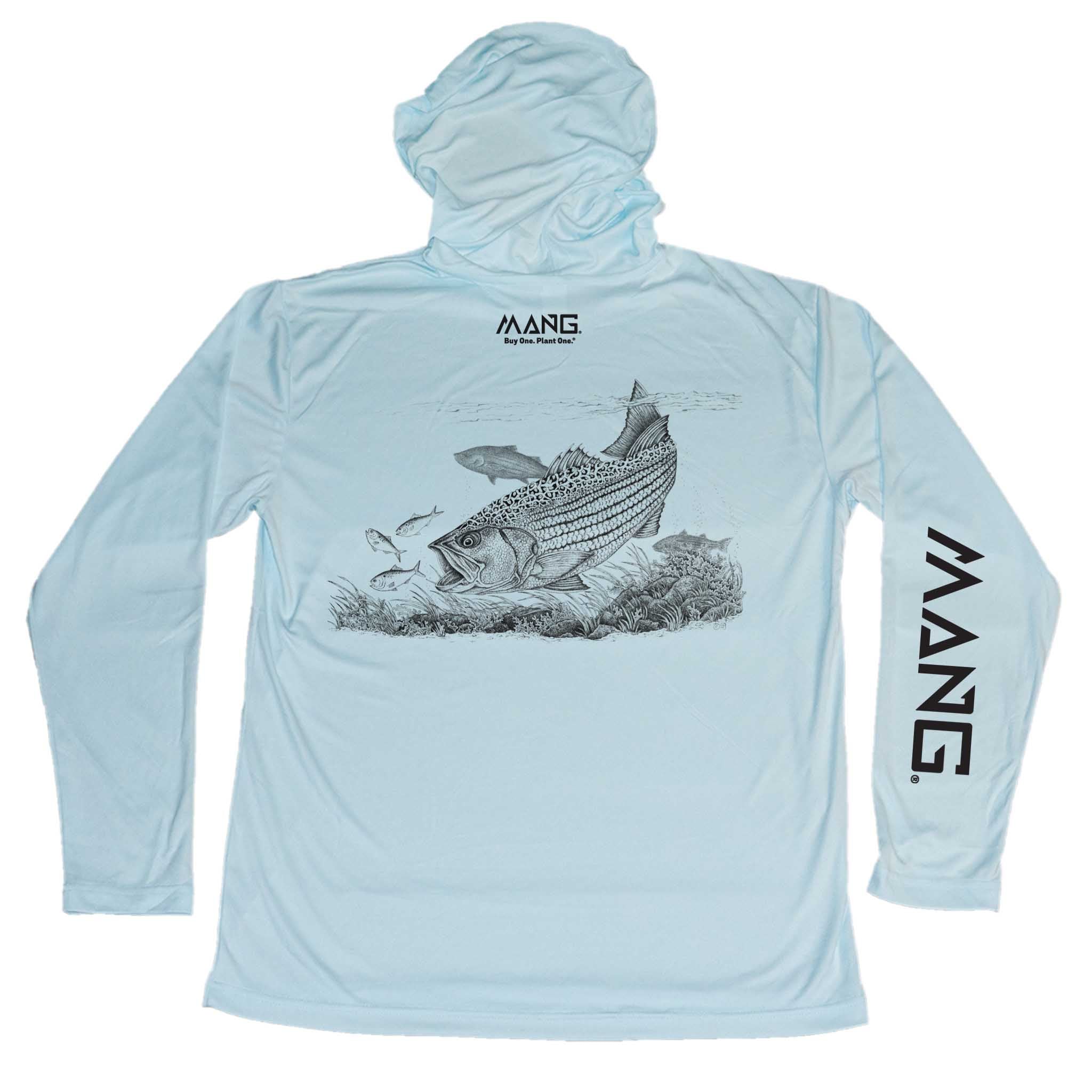 MANG Striped Bass MANG Hoodie - XS-Arctic Blue