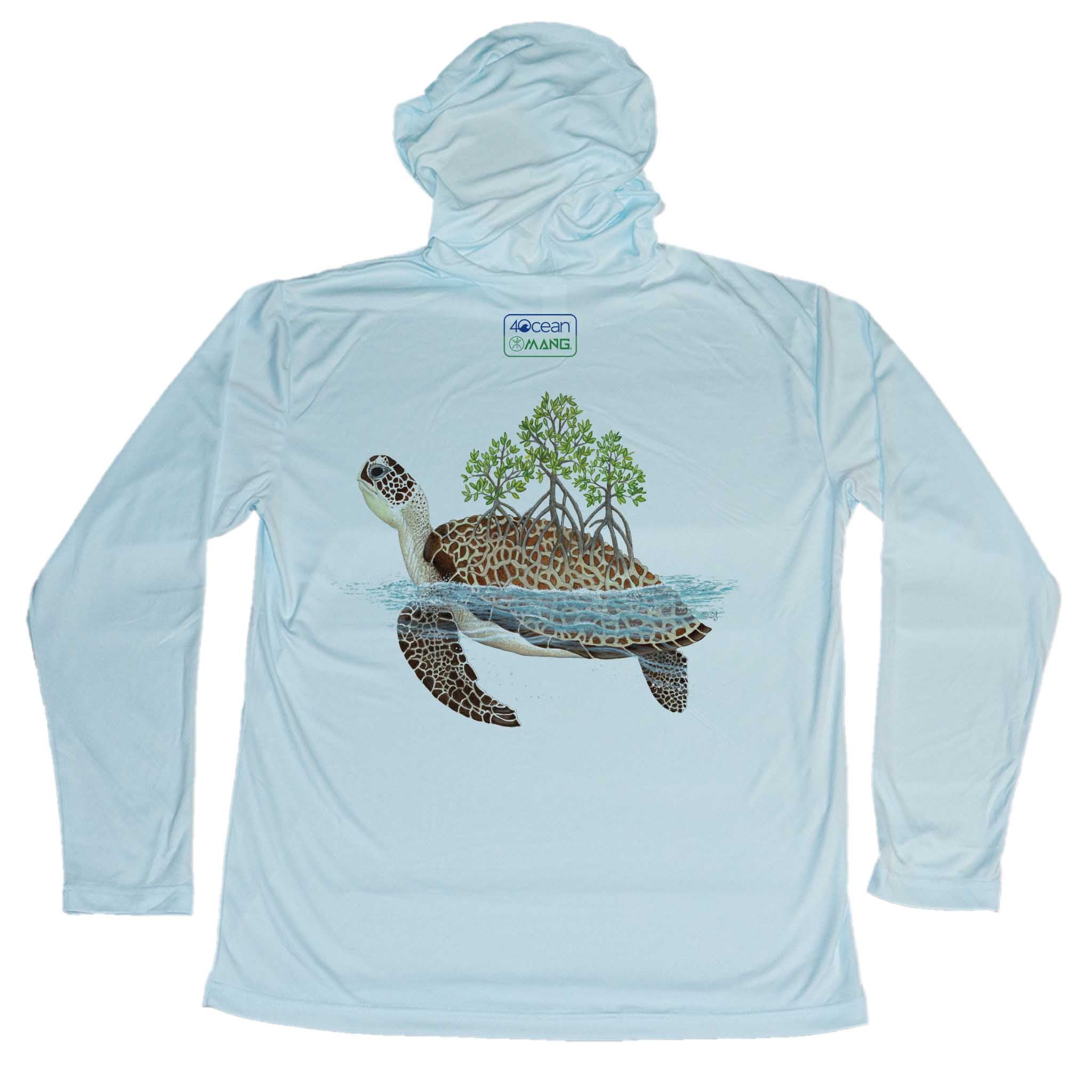 MANG 4ocean Turtle Eco Hoodie - Men's - S-Arctic Blue