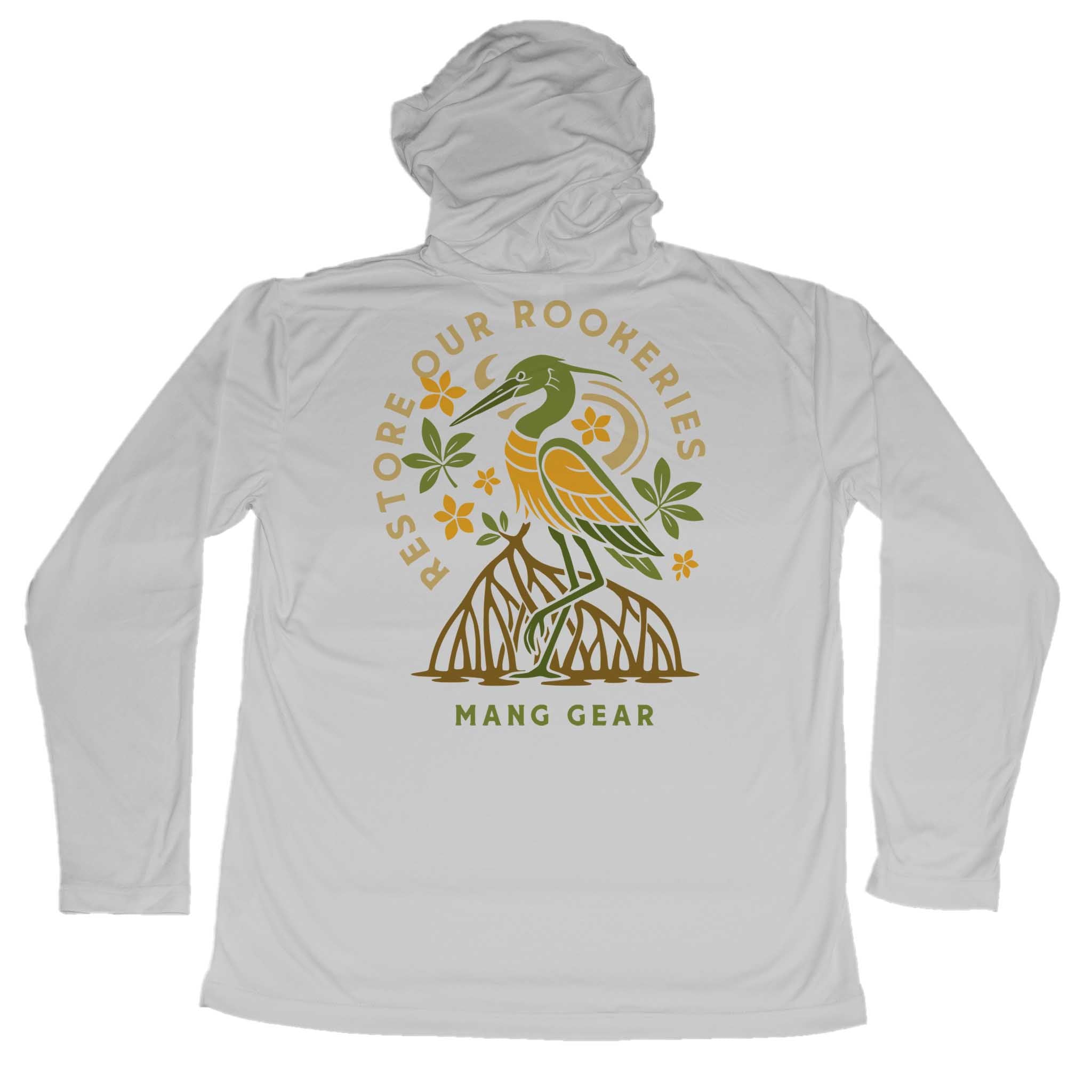 MANG Restore Our Rookeries Heron - Youth - Hoodie - YXS-Pearl Gray
