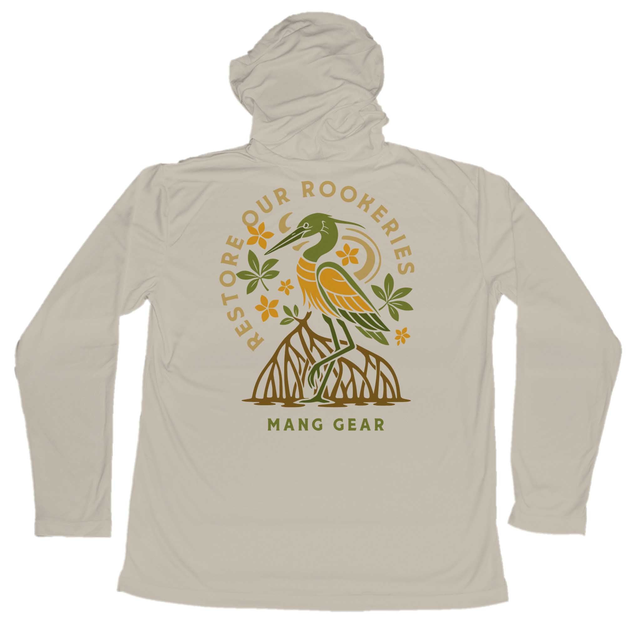 MANG Restore Our Rookeries Heron Hoodie - S-Tan