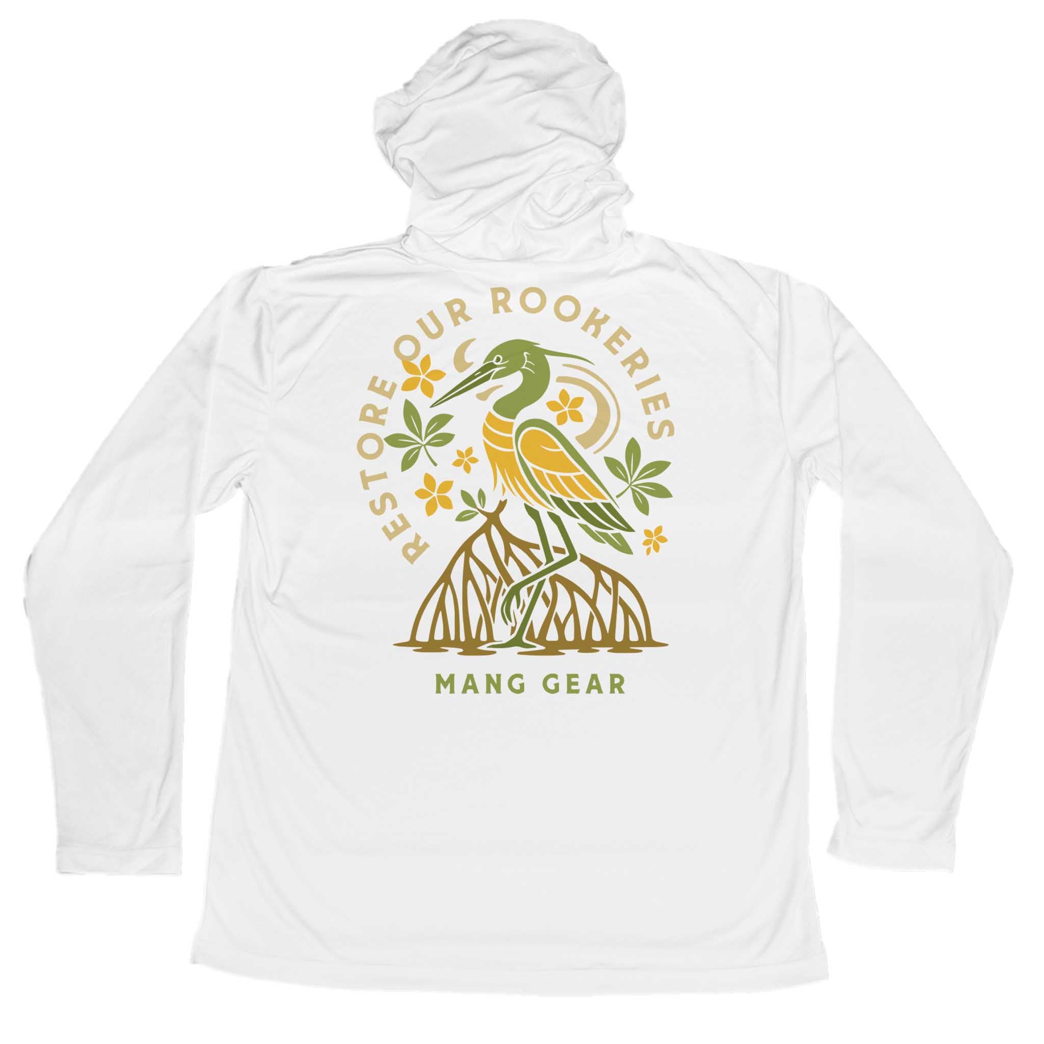 MANG Restore Our Rookeries Heron - Youth - Hoodie - YXS-White