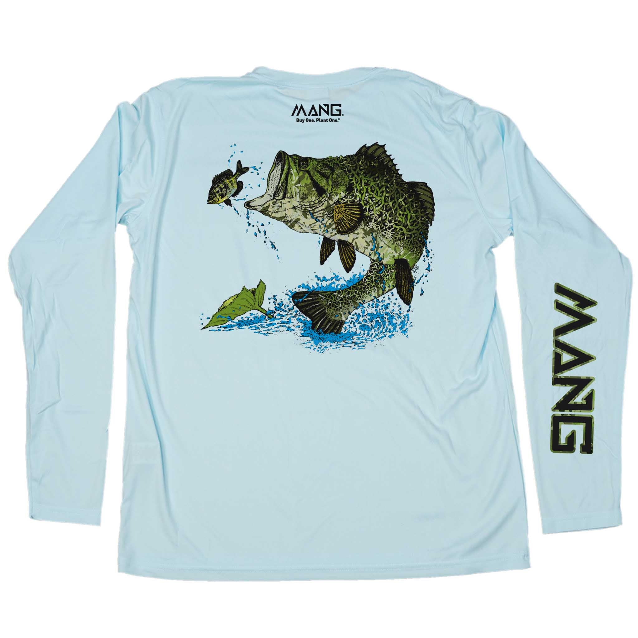 ミュージシャン mitsutsuki LOGO bass longT-shirt XL Men's Largemouth Bass Performance Longsleeve Shirt | MANG Gear