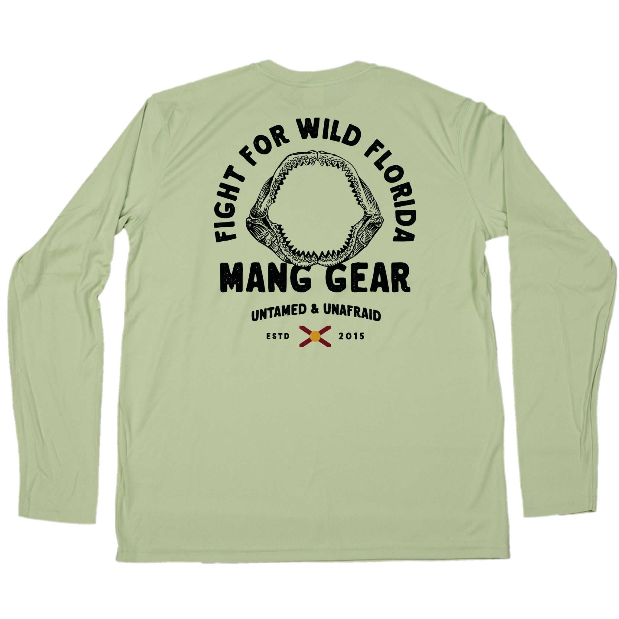 MANG Fight For Wild Florida Shark Jaws - LS - XS-Sage