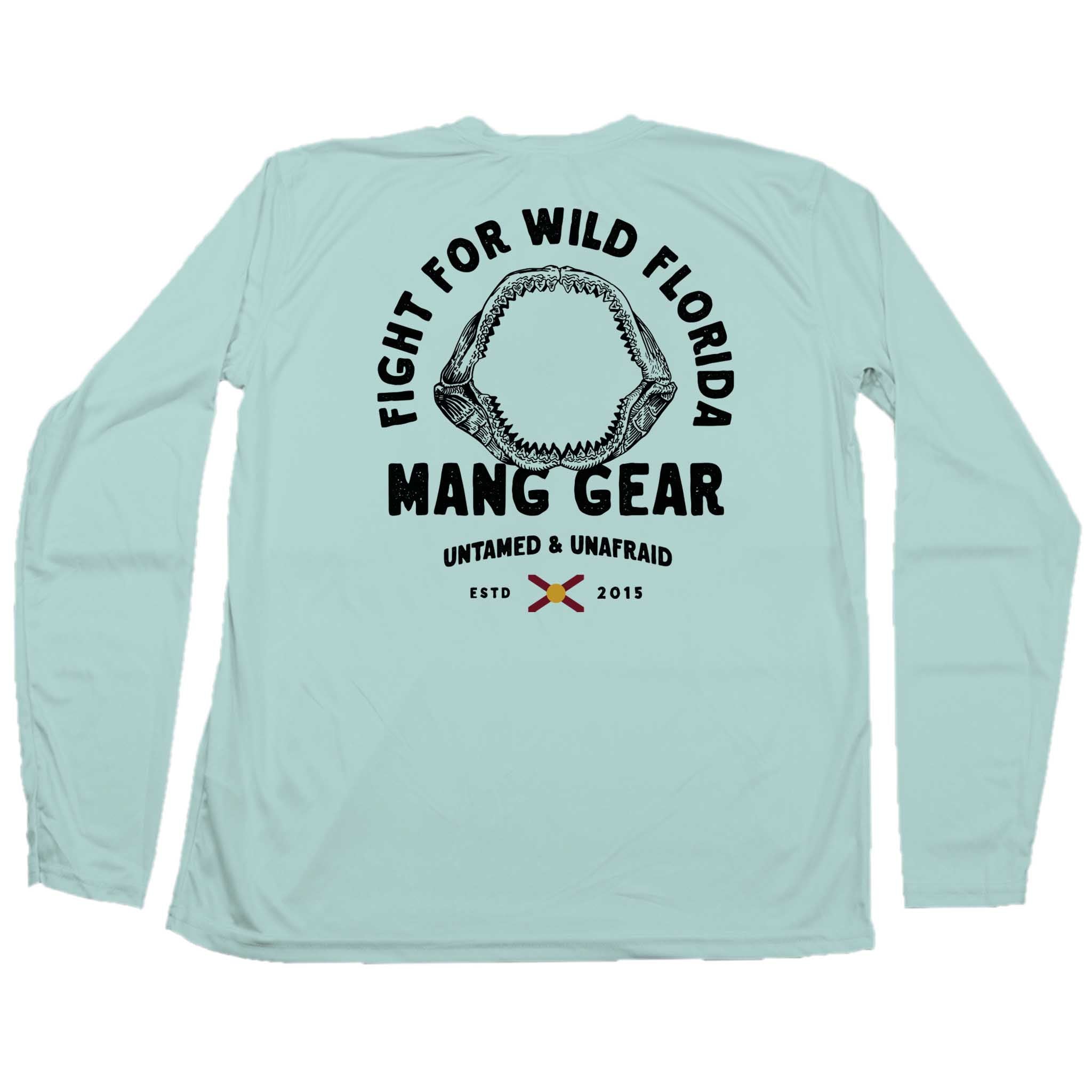 MANG Fight For Wild Florida Shark Jaws - LS - XS-Seagrass