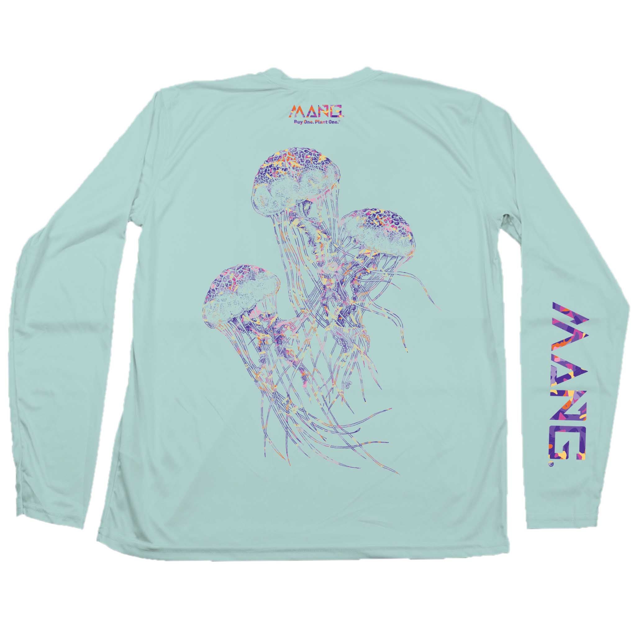 ^*^様 old fork house jelly fish shirt Men's Jellyfish Performance Longsleeve Shirt | MANG Gear