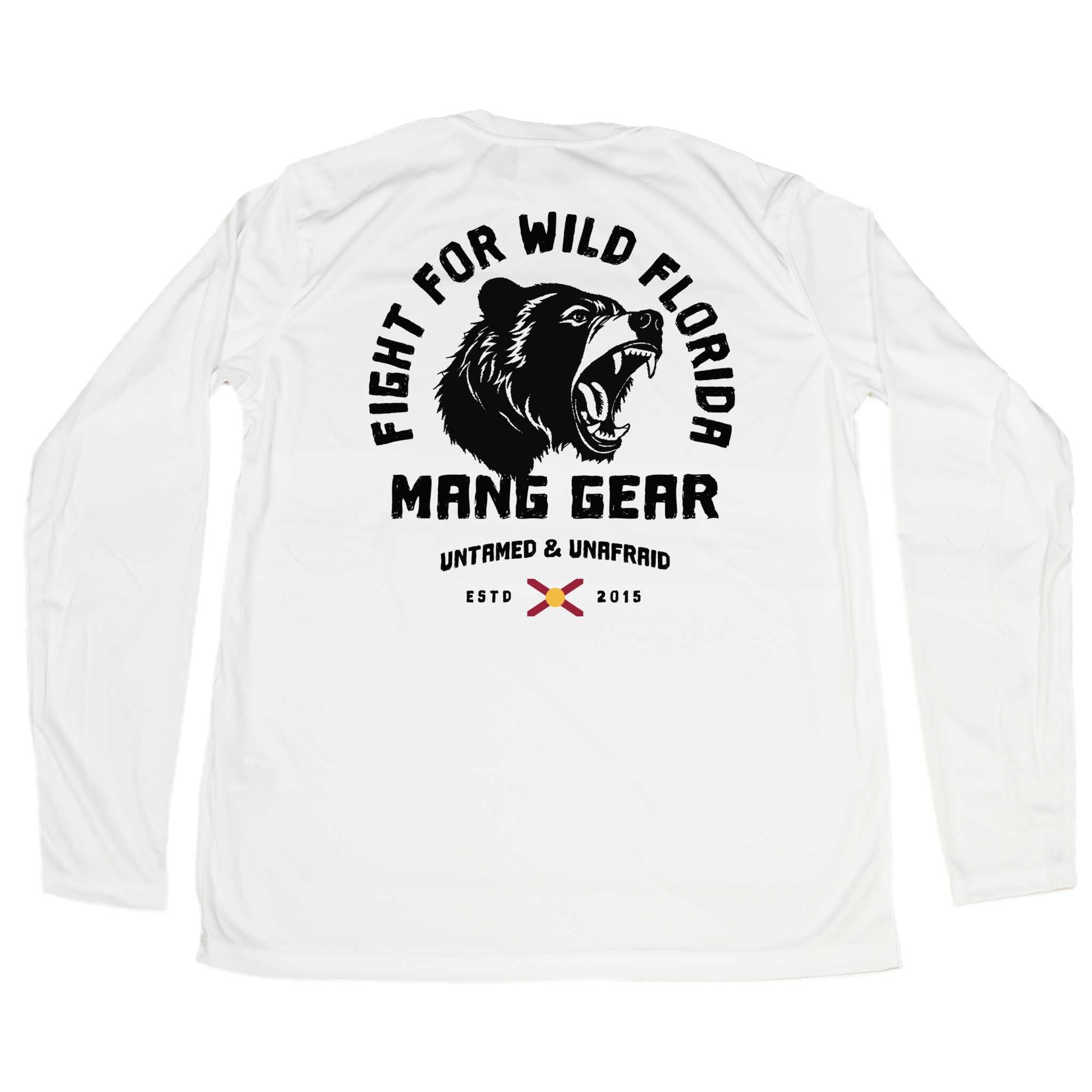 MANG Fight For Wild Florida Bear - LS - XS-White