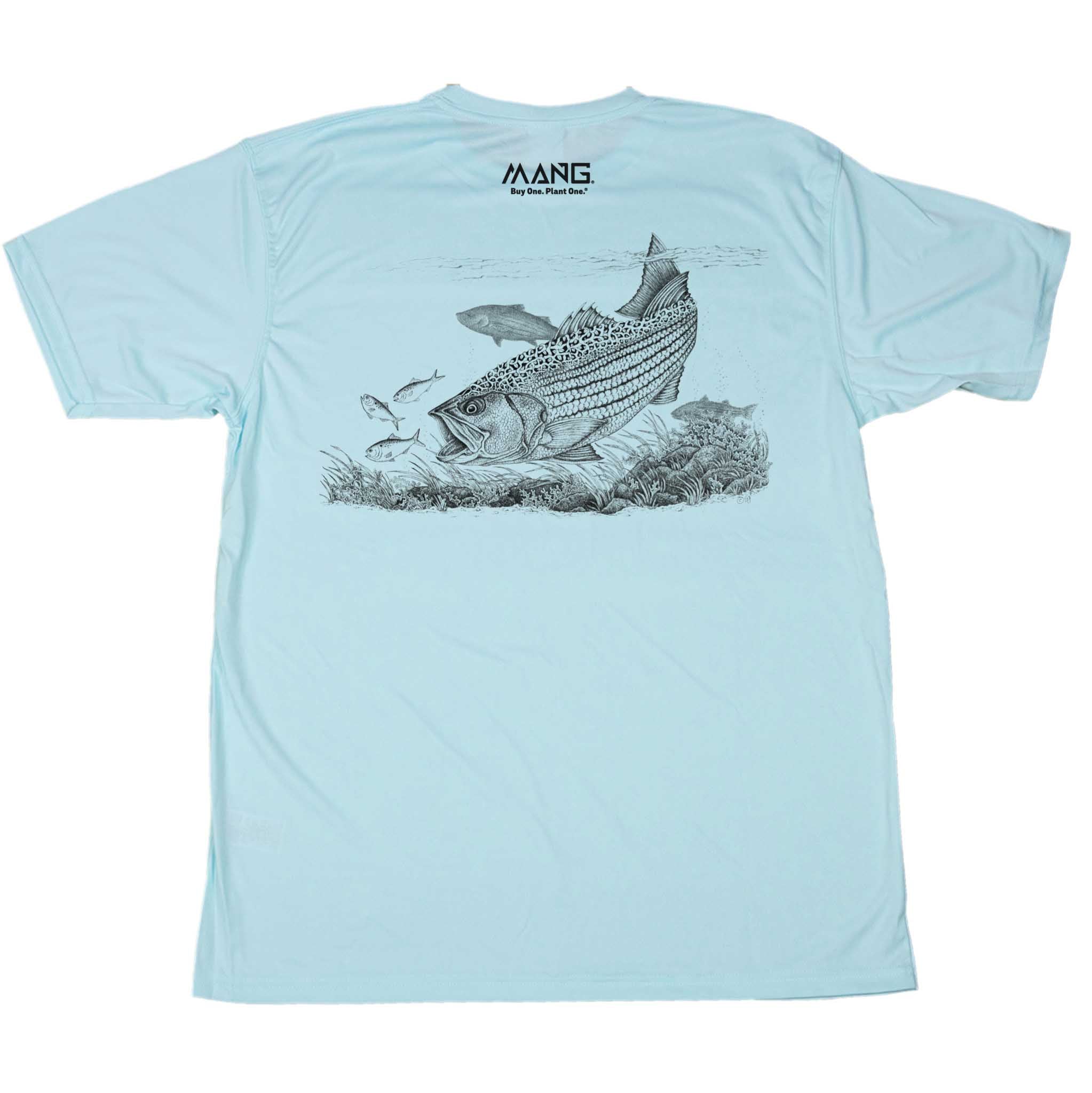 MANG Striped Bass MANG - SS - XS-Arctic Blue