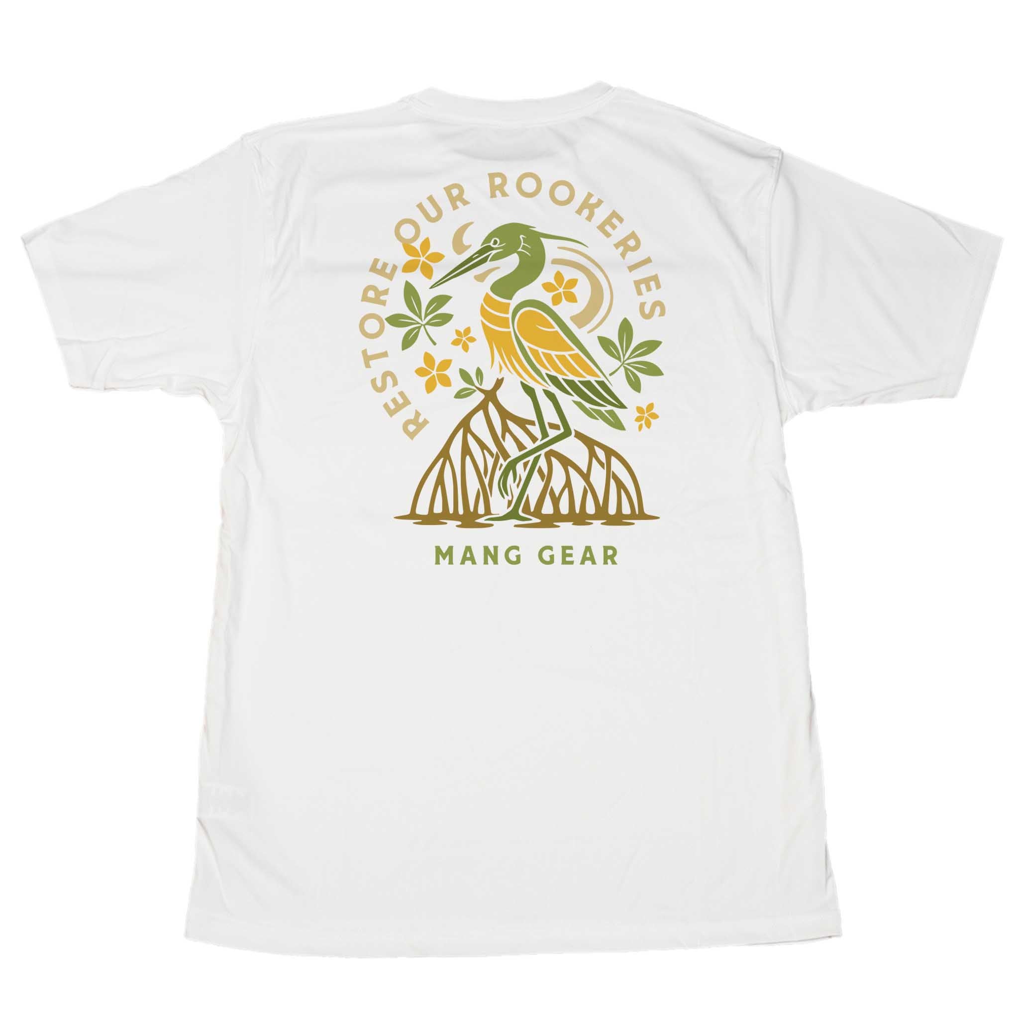 MANG Restore Our Rookeries Heron - SS - XS-White