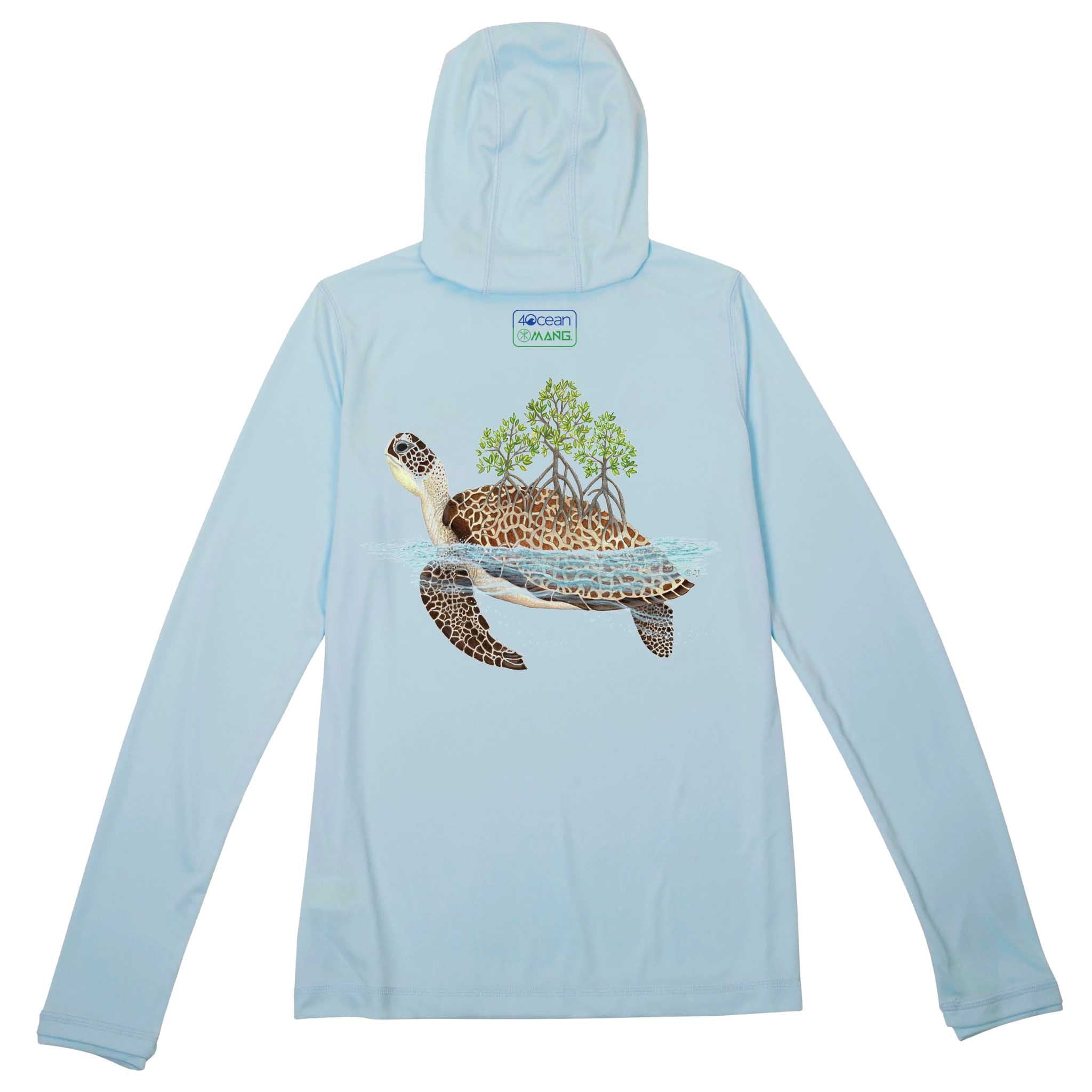 MANG 4ocean Turtle Eco Hoodie - Women's - XS-Arctic Blue