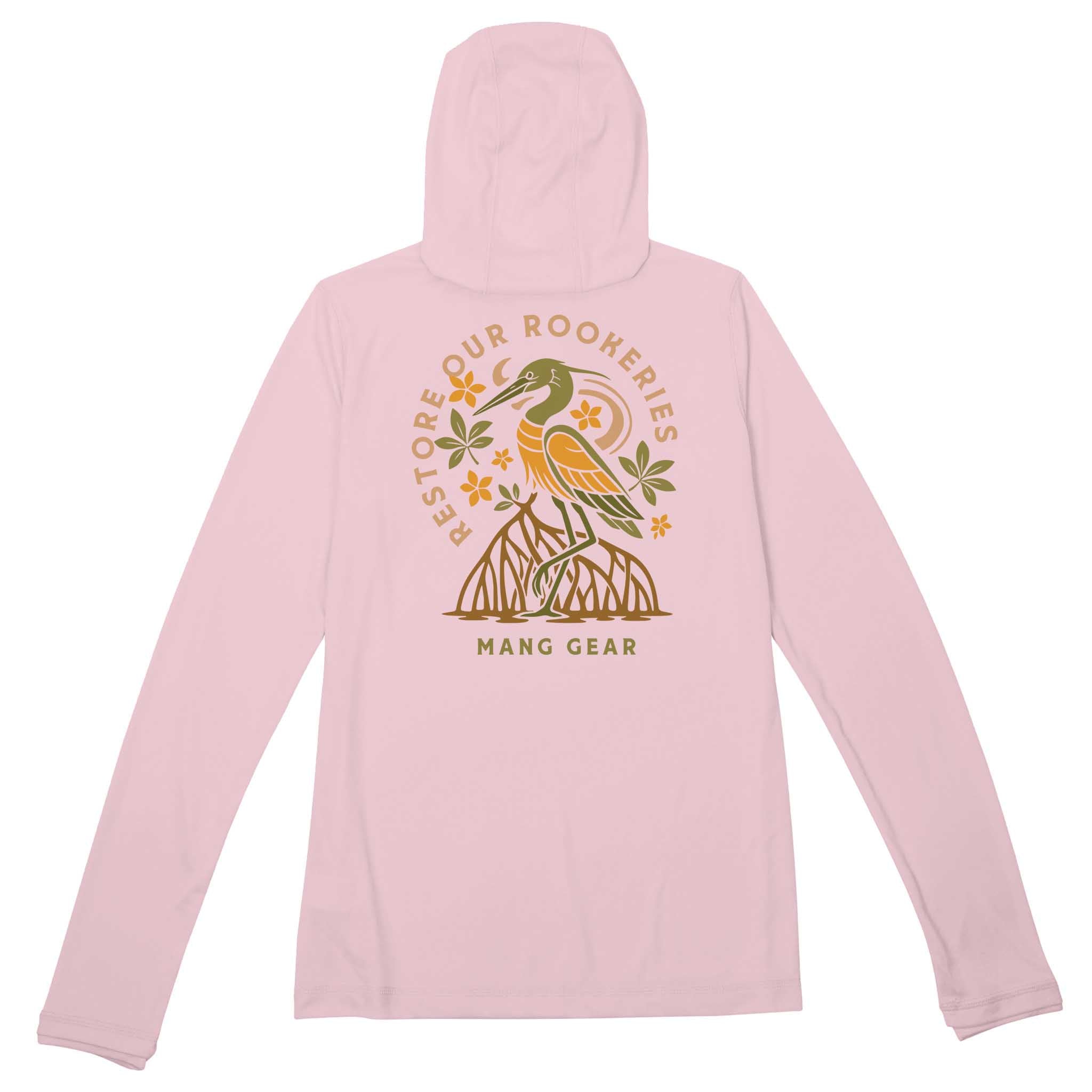 MANG Restore Our Rookeries Heron Premium Hoodie - Women's - XS-Pink