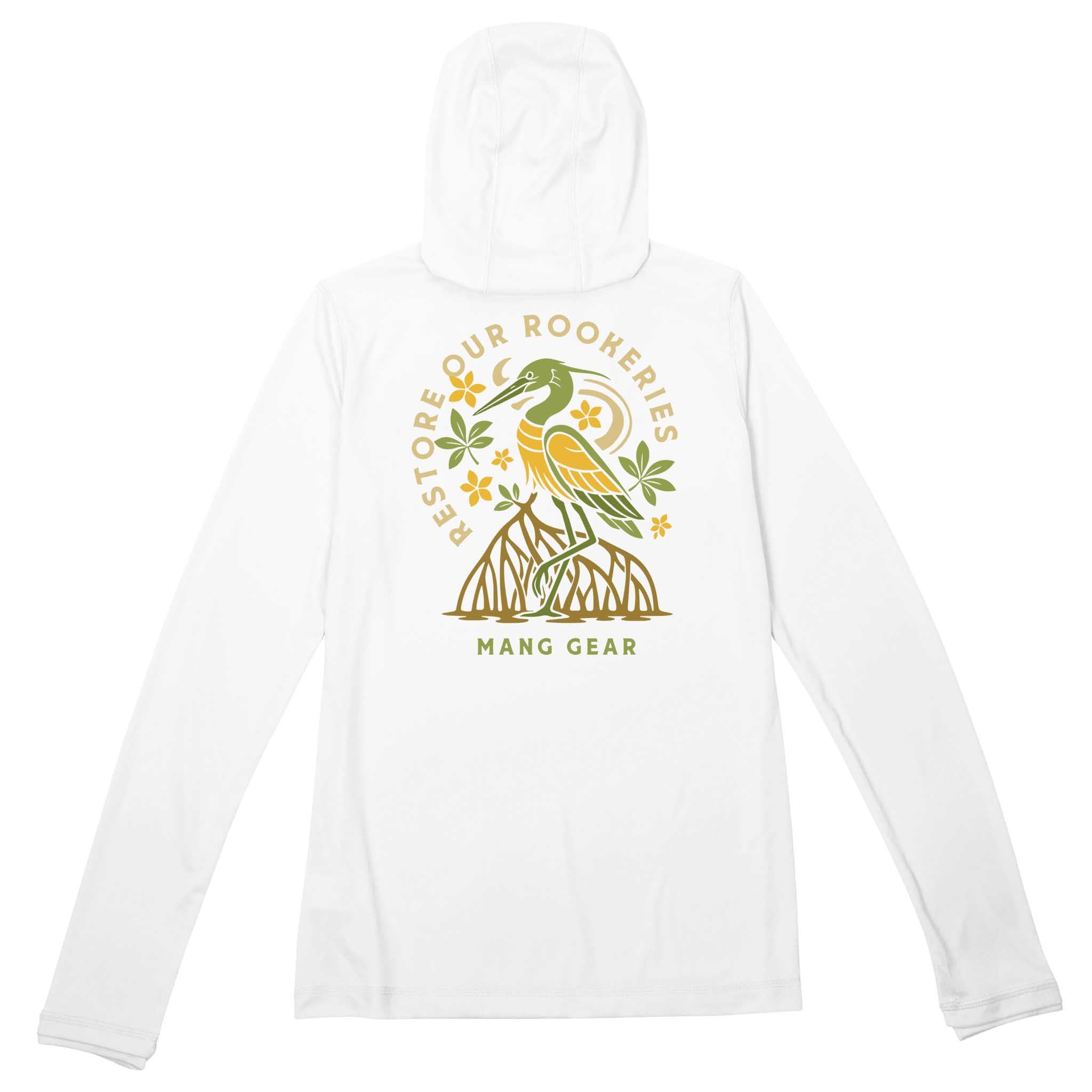 MANG Restore Our Rookeries Heron Premium Hoodie - Women's - XS-White