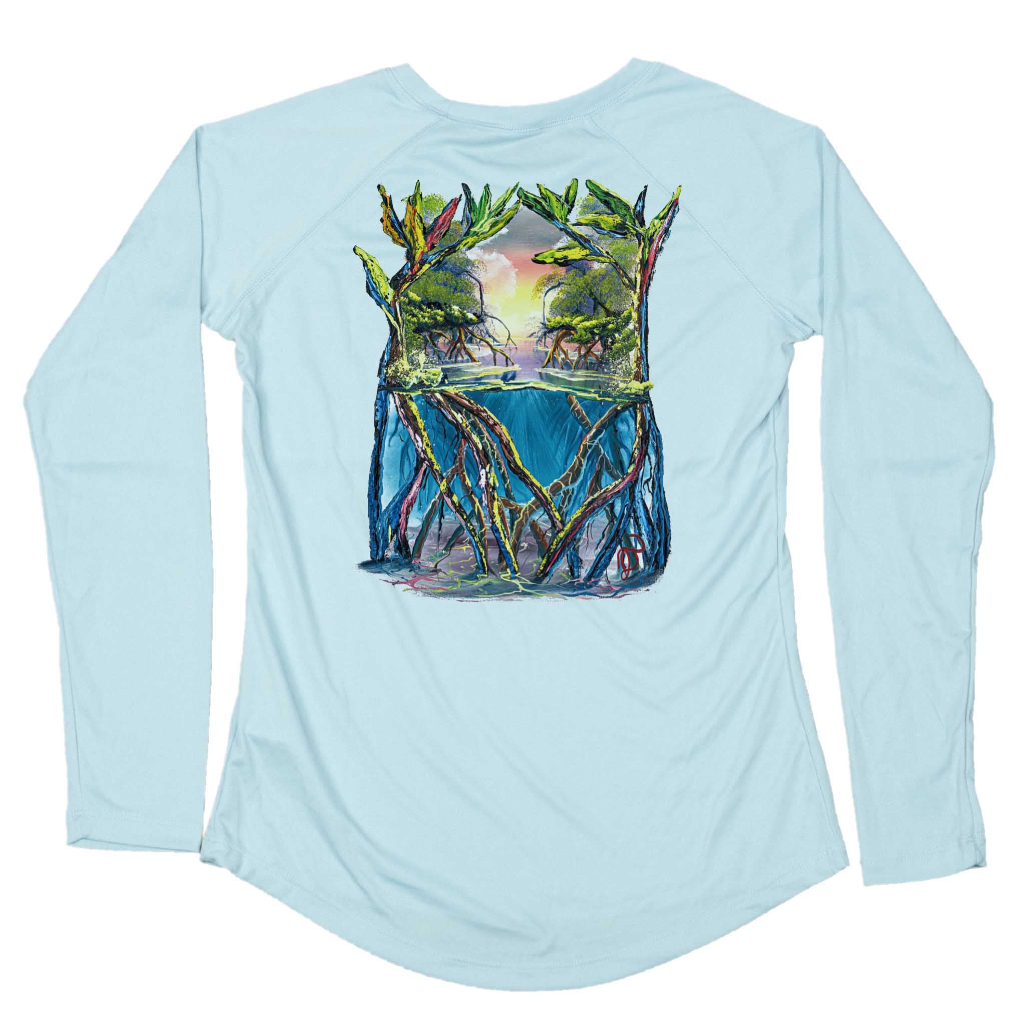 MANG Guard the Groves MANG - Women's - LS - XS-Arctic Blue