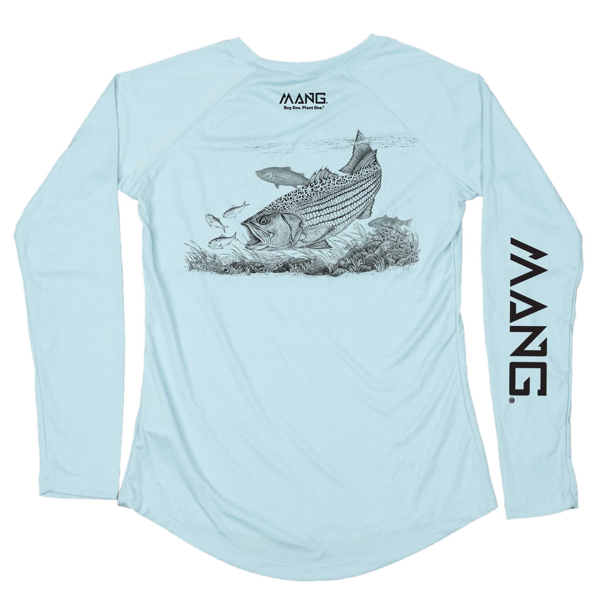 MANG Striped Bass MANG - Women's - LS - XS-Arctic Blue