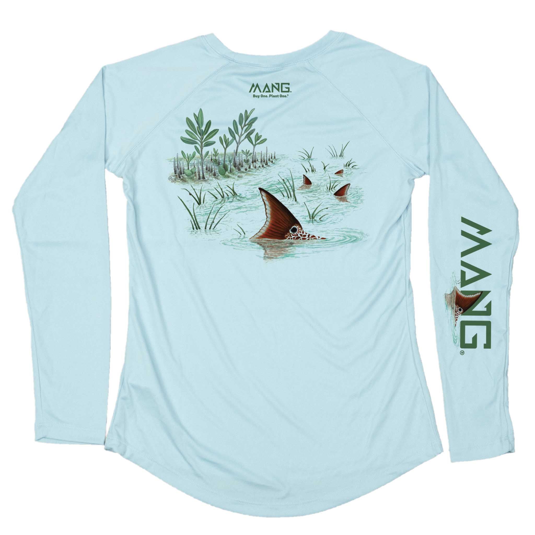 MANG Tailing Redfish MANG - Women's - LS - XS-Arctic Blue