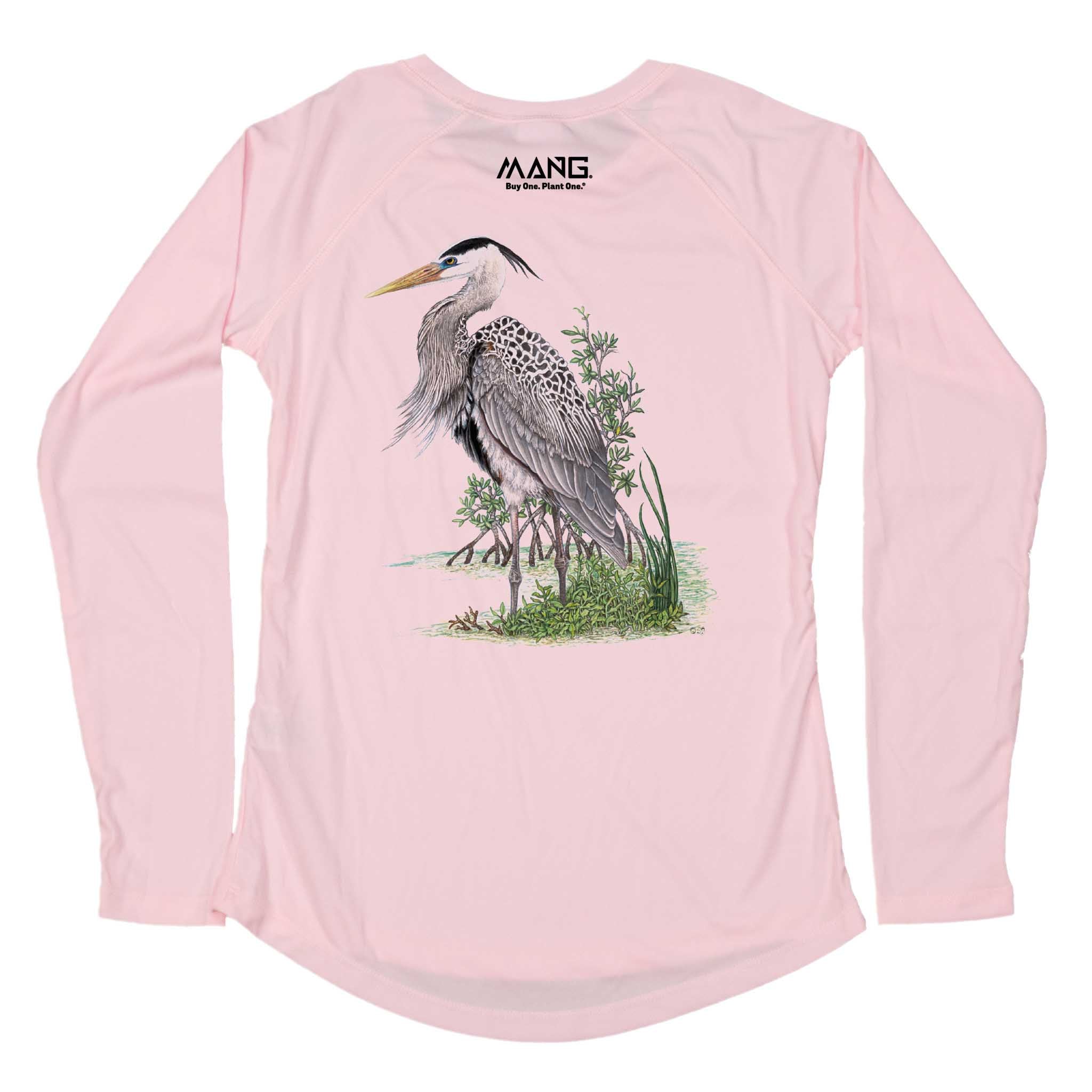 Women's Blue Heron Long Sleeve UPF 50 Sun Shirt | MANG Gear