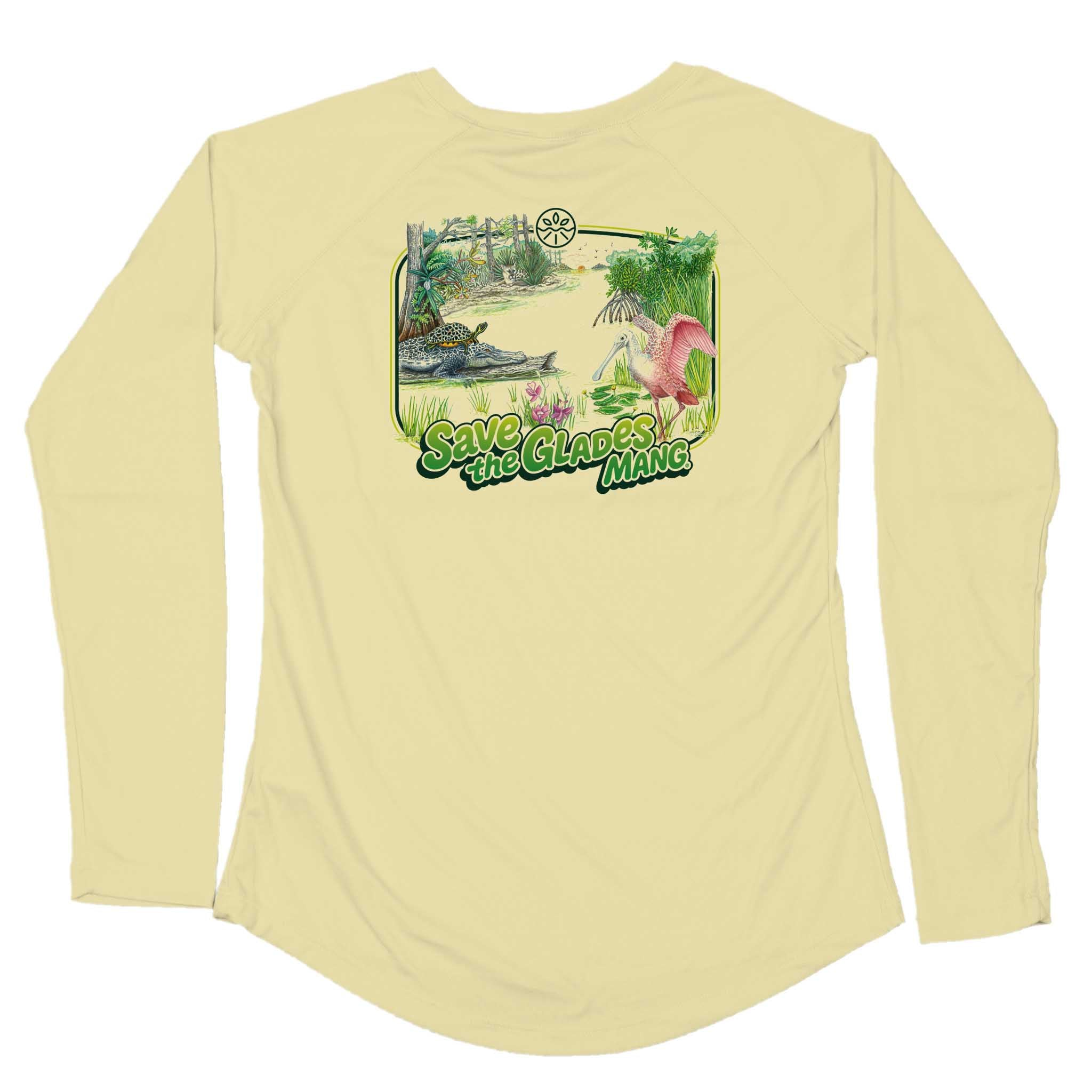 MANG Save the Glades MANG - Women's - LS - XS-Sunshine Yellow