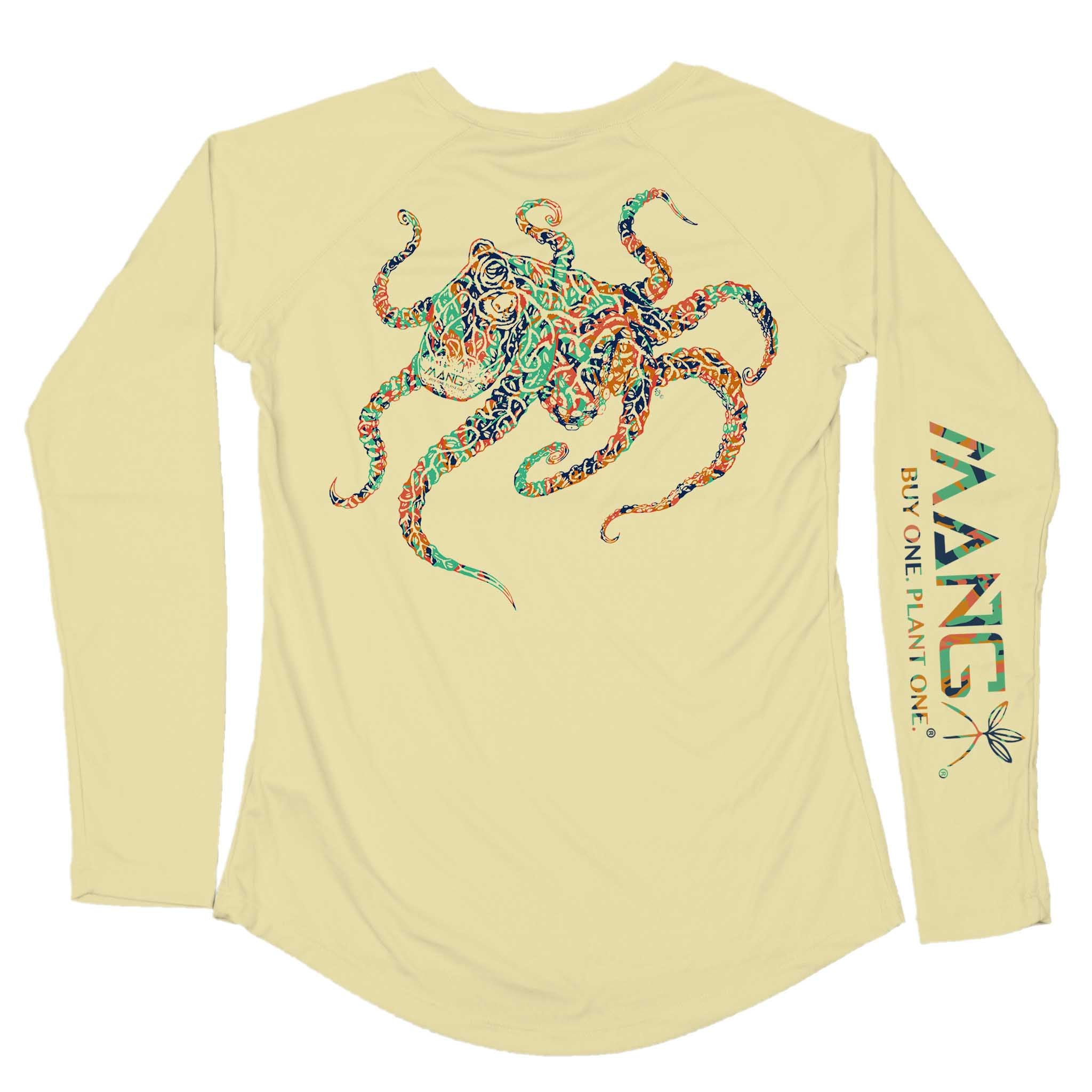 Women's Coral Restoration Octopus Long Sleeve UPF 50 Sun Shirt