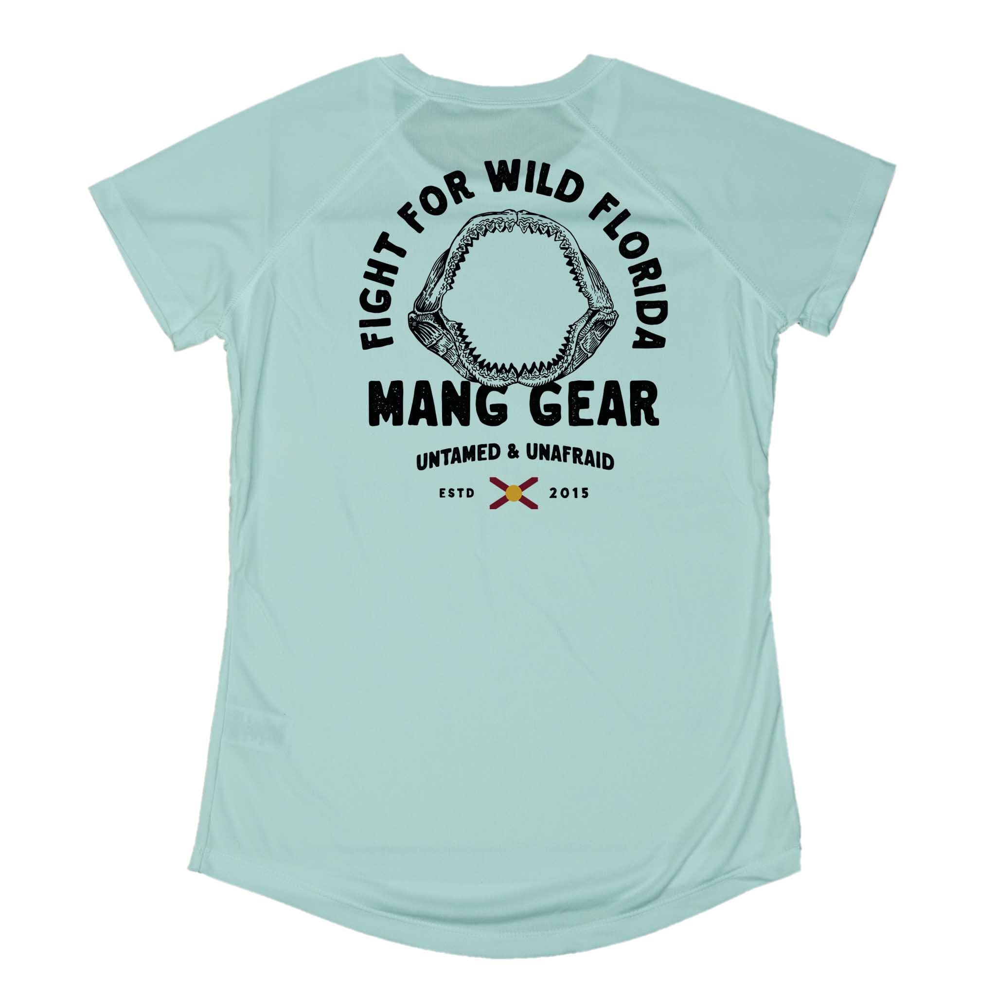 MANG Fight For Wild Florida Shark Jaws - Women's - SS - XS-Seagrass