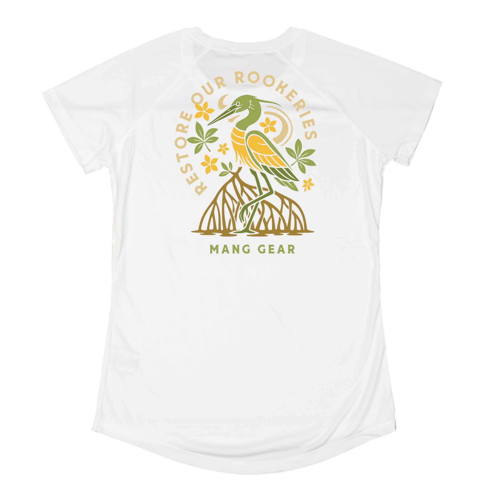 MANG Restore Our Rookeries Heron - Women's - SS - XS-White
