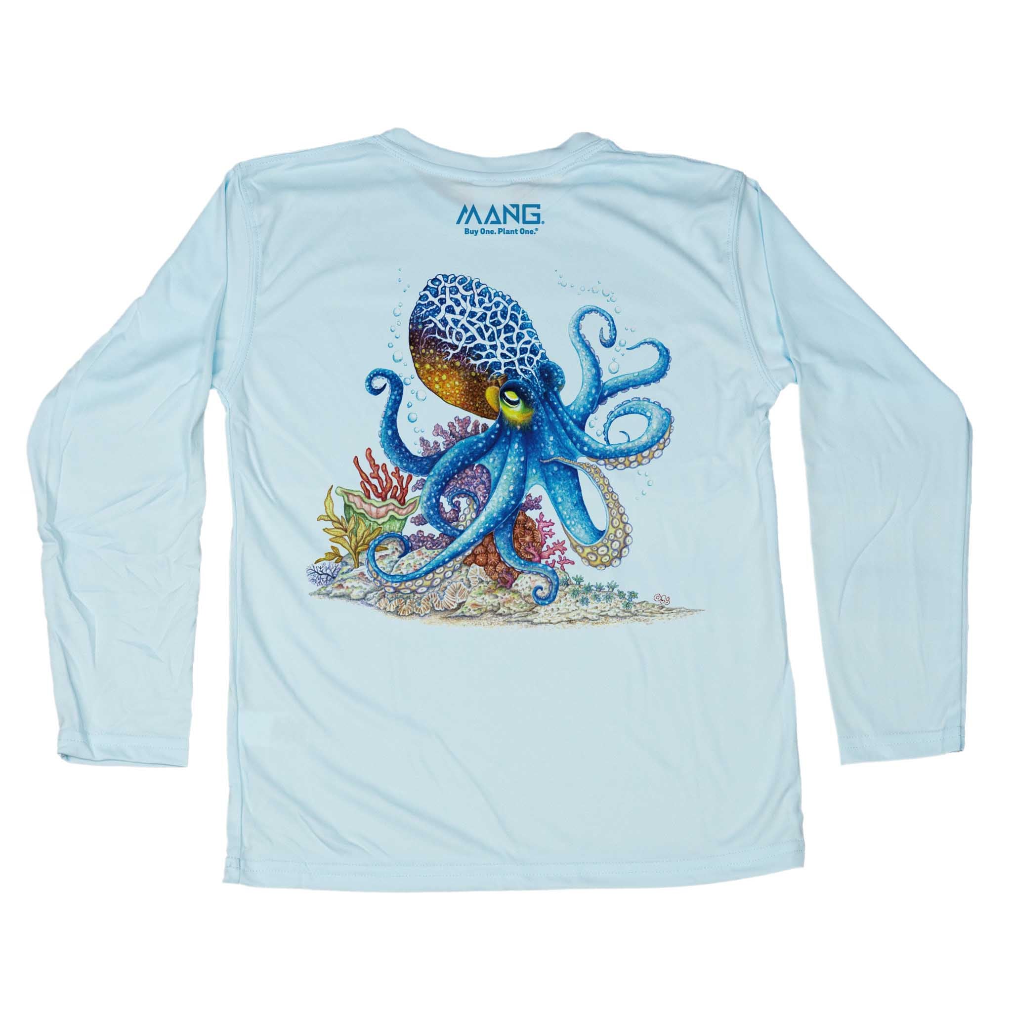 Toddler Common Octopus Long Sleeve UPF 50 Sun Shirt | MANG Gear