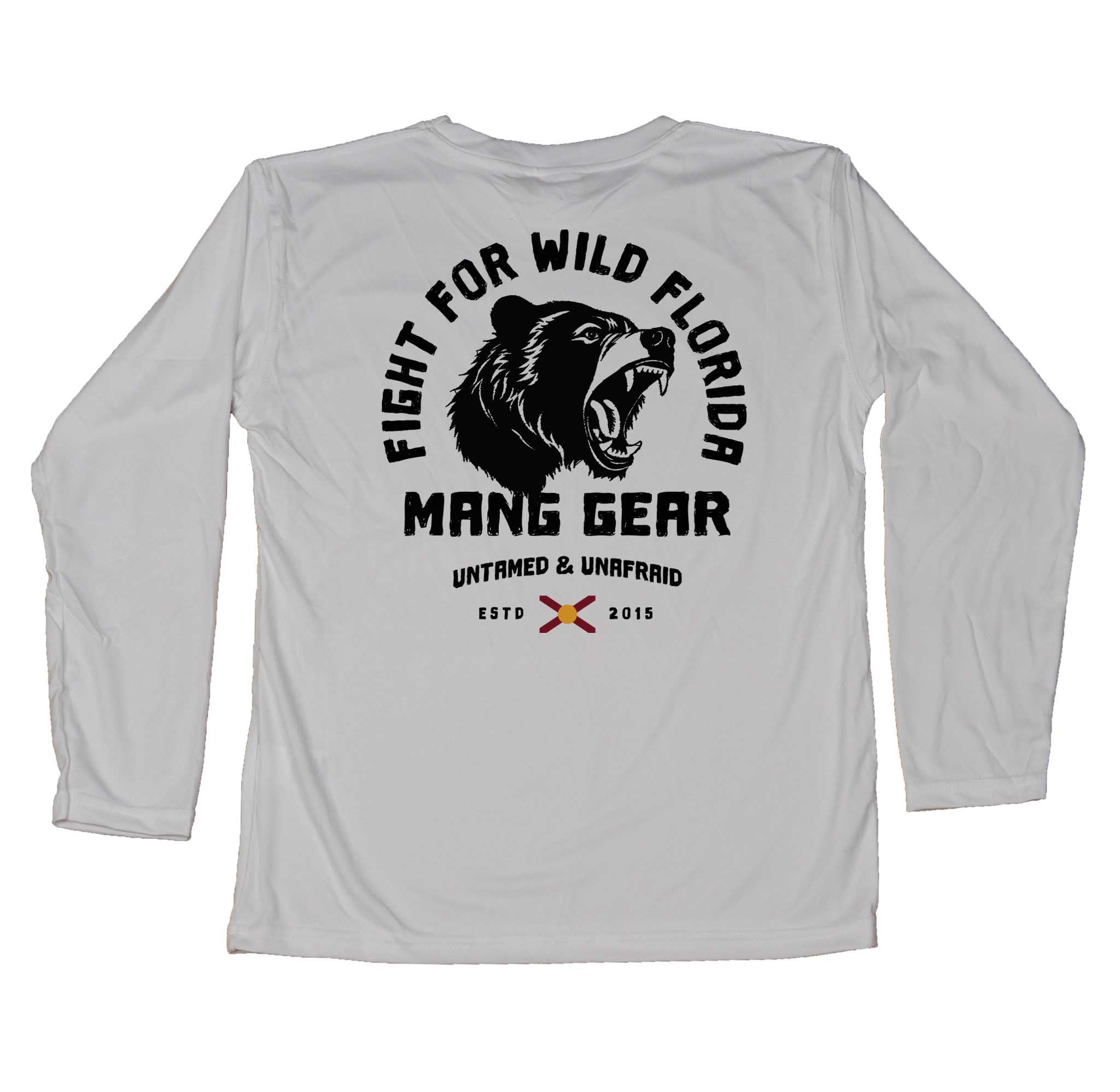 MANG Fight For Wild Florida Bear - Youth - YS-Pearl Gray