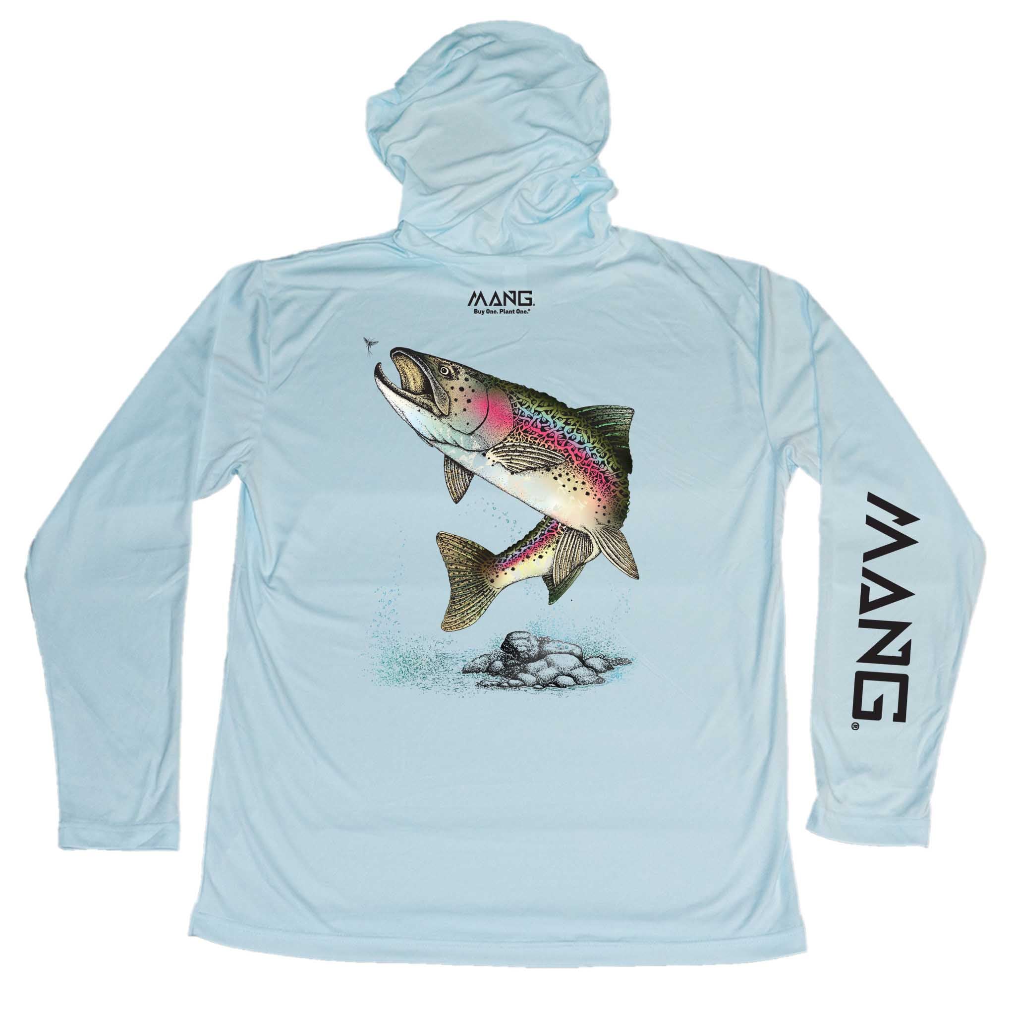 Long Sleeve Salmon Fishing Hoodie MEN'S SPORT TEC SALMON HOODED S