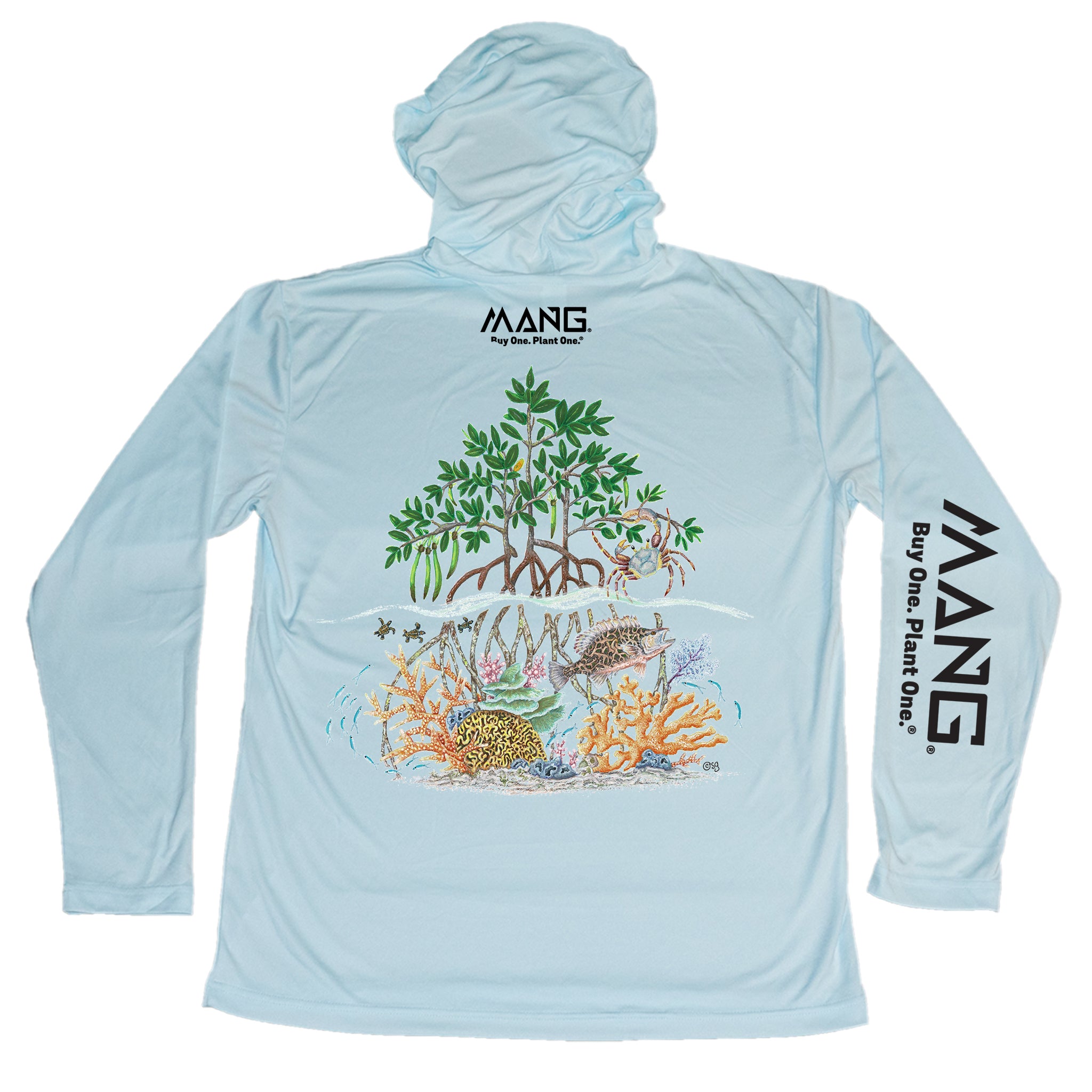 MANG Raise The Reef MANG Hoodie - XS-Arctic Blue