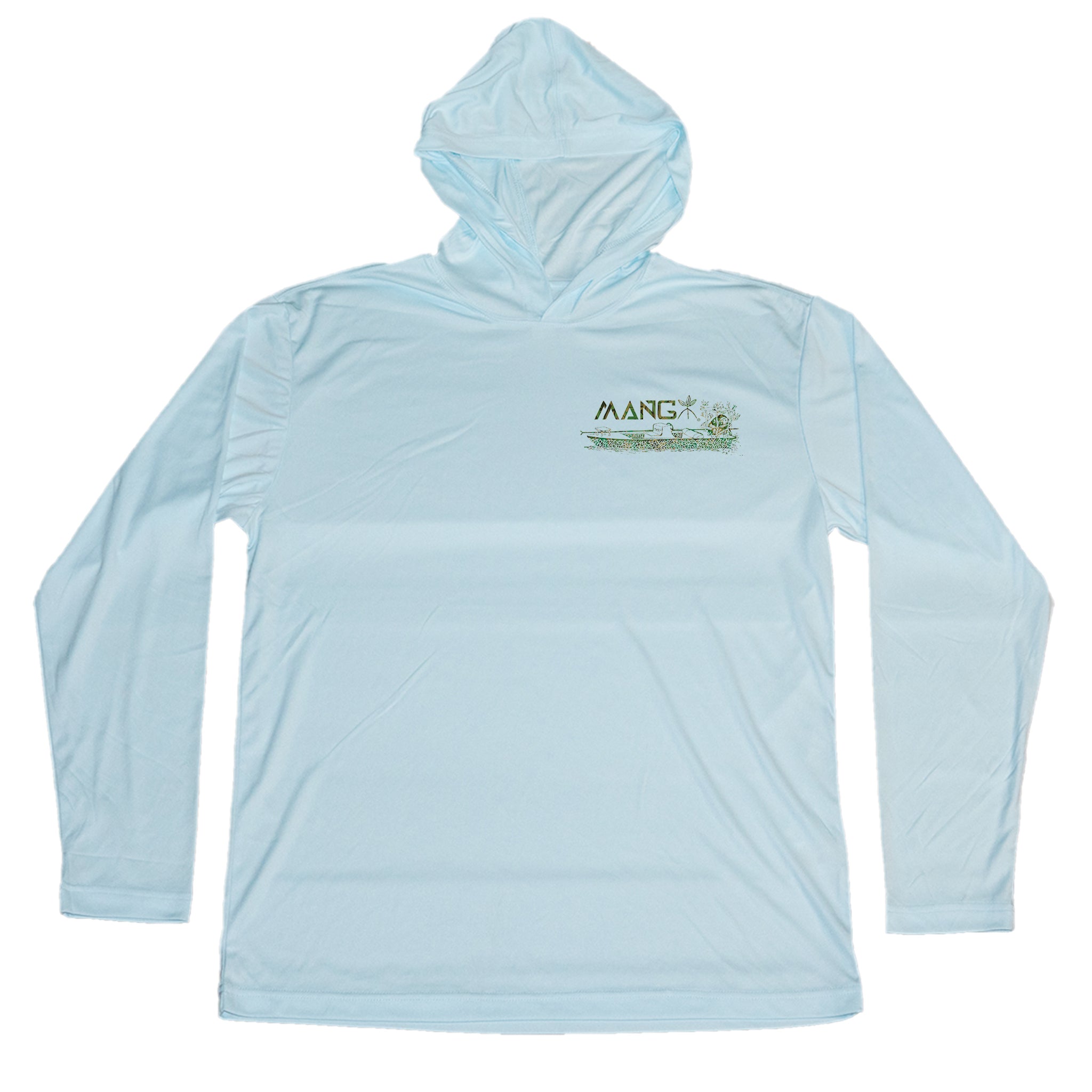 CAPTAIN'S HELM AUTHENTIC HOODIE M グレー Helm Hooded Long Sleeve Performance - Jarrett Bay Boathouse