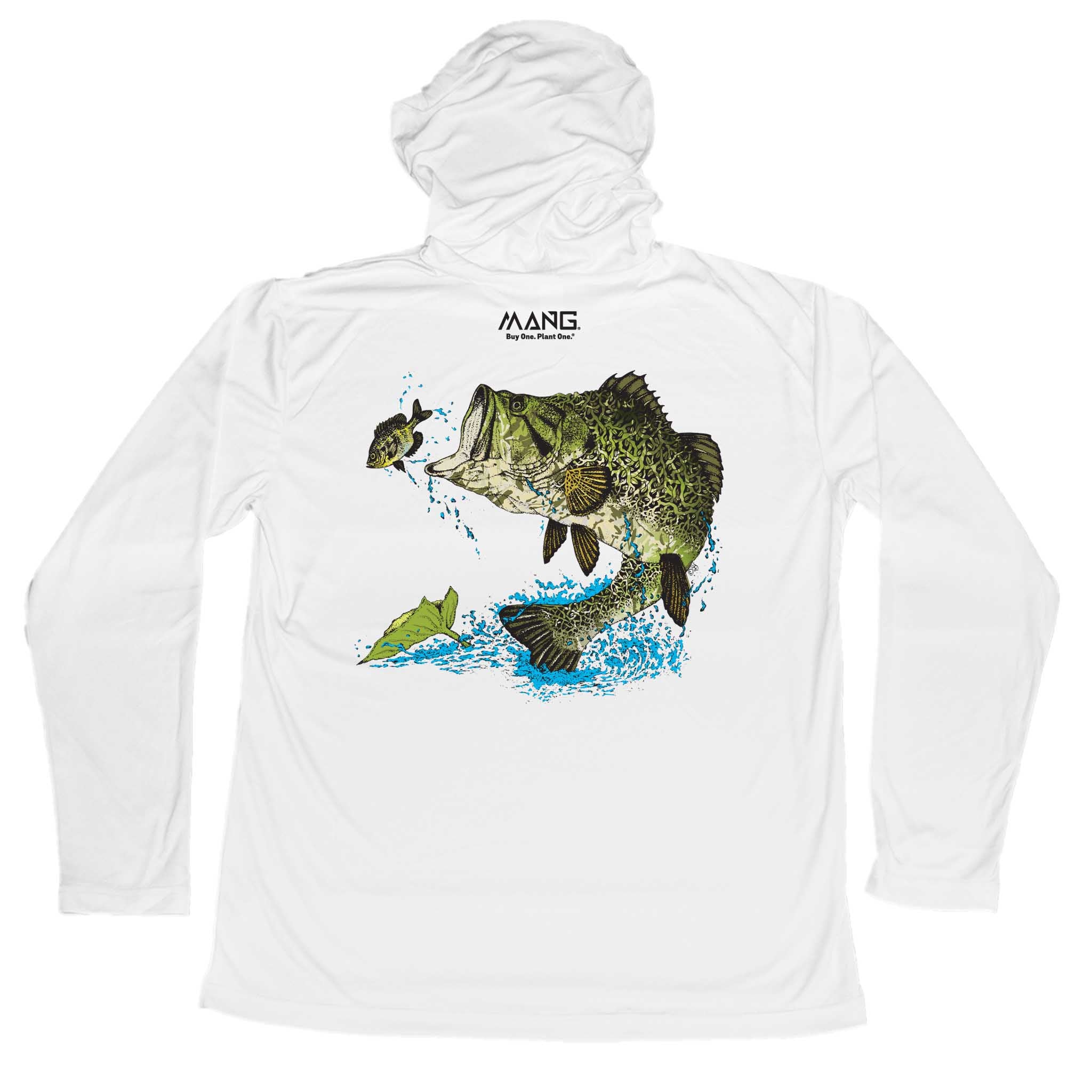 MANG Largemouth Bass MANG - Youth - Hoodie - YXS-White