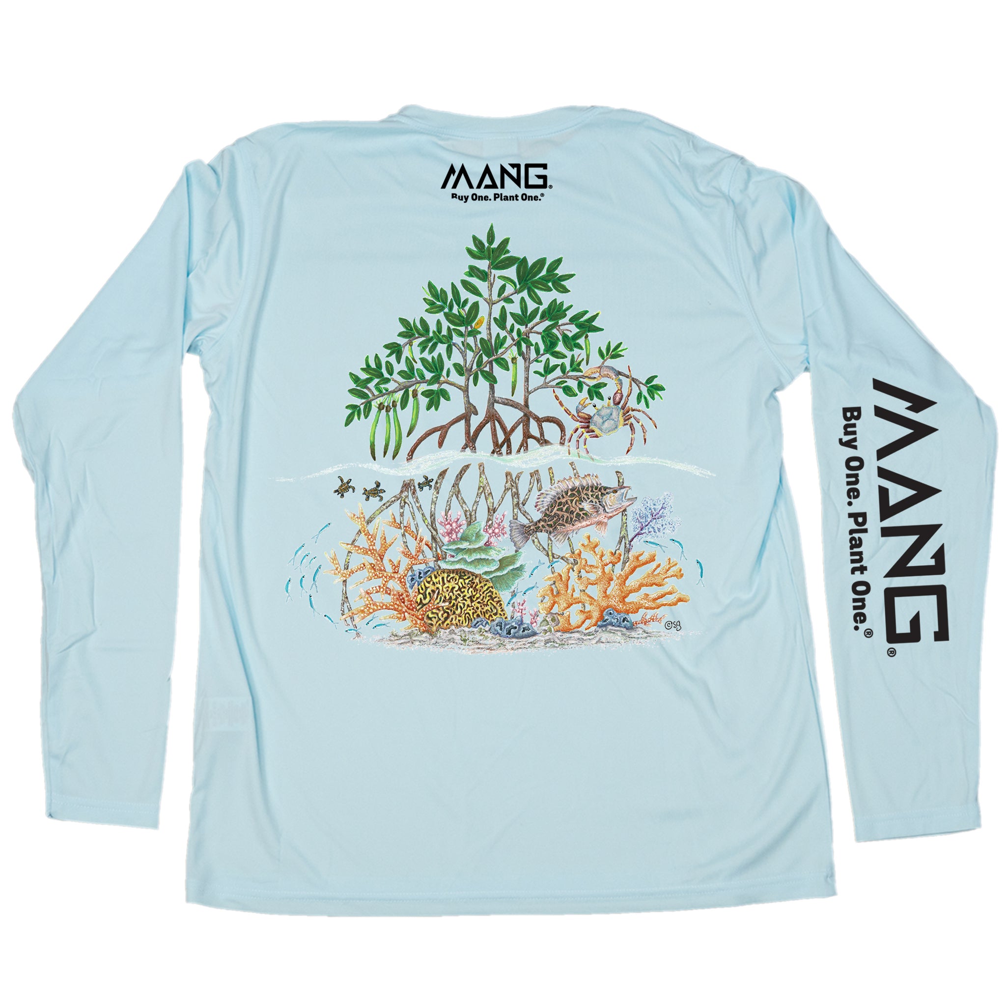 MANG Raise The Reef MANG - LS - XS-Arctic Blue