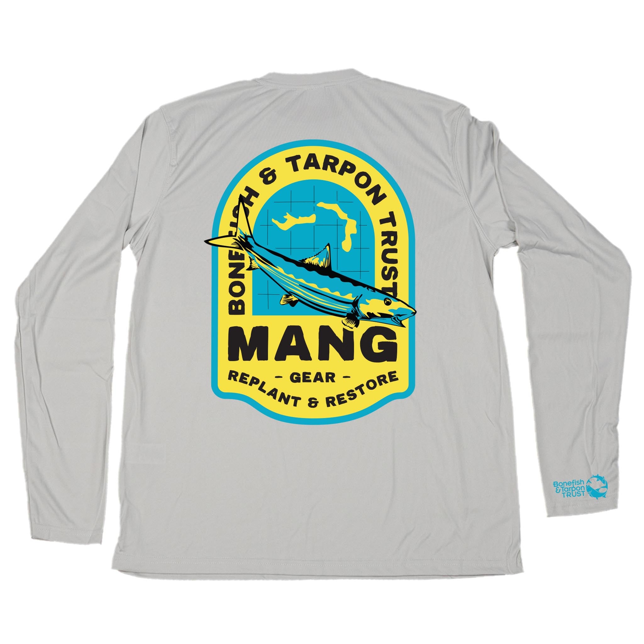 MANG Bahamas Restoration Bonefish - LS - XS-Pearl Grey