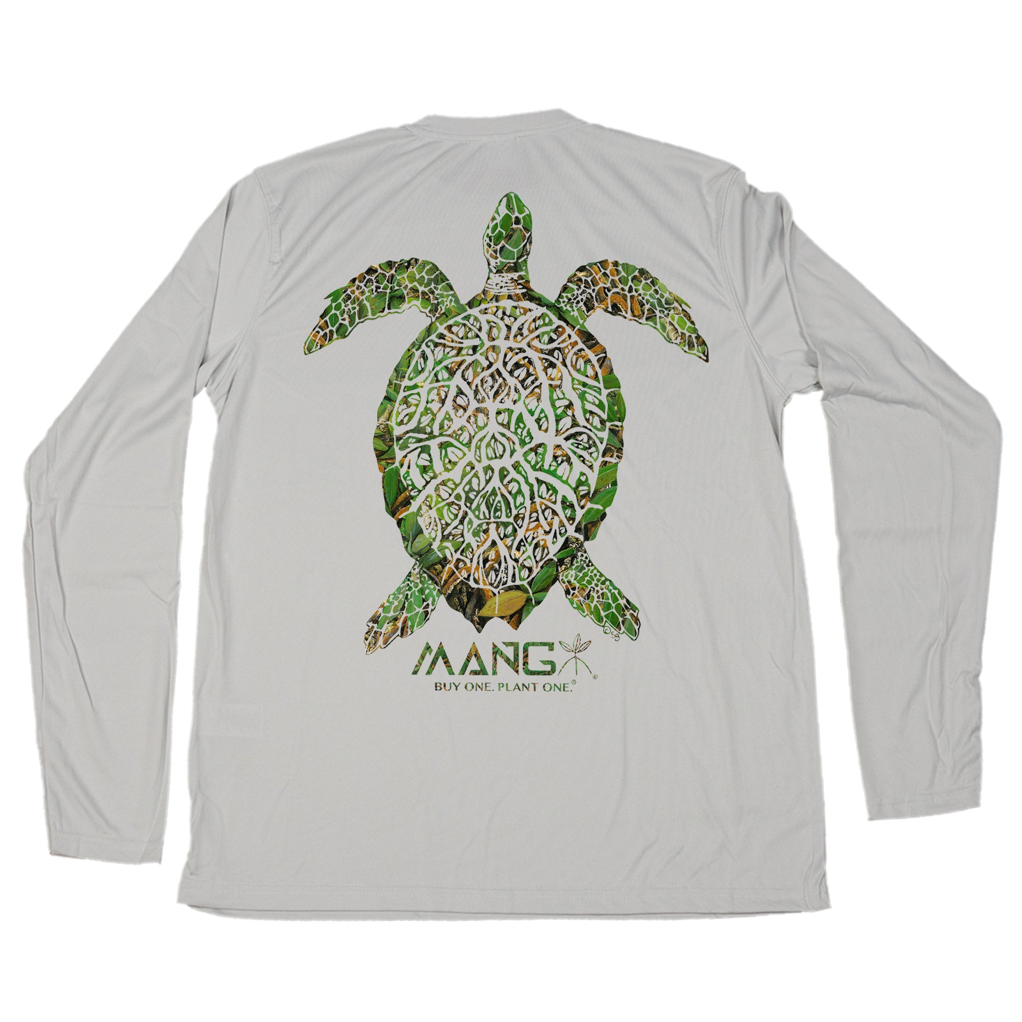 MANG Grassy Turtle - LS - XS-Pearl Grey