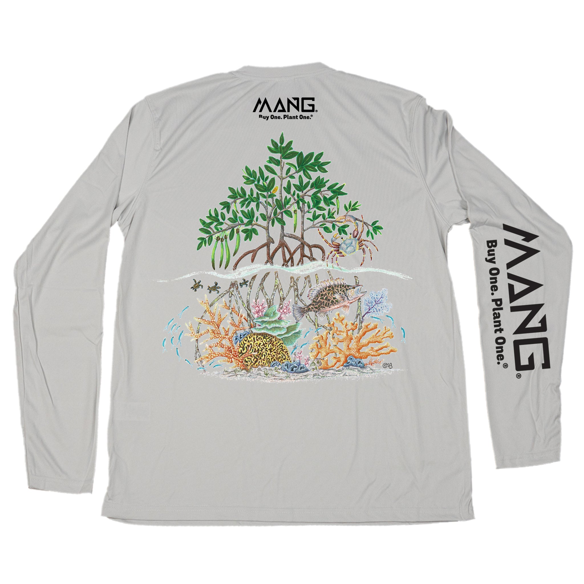Men's Coral Reef Long Sleeve UPF 50 Sun Shirt | MANG Gear