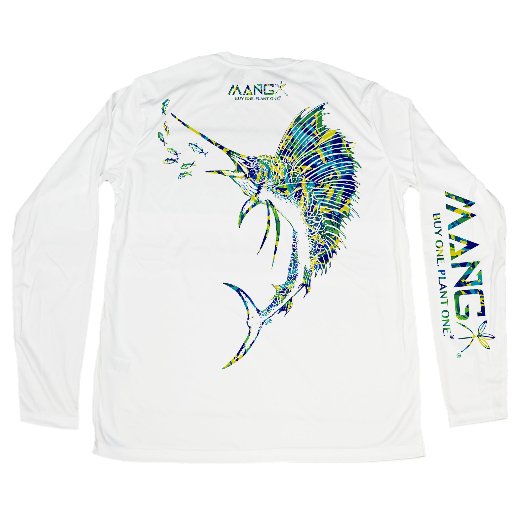 MANG Sailfish Blue Crush - LS - XS-White