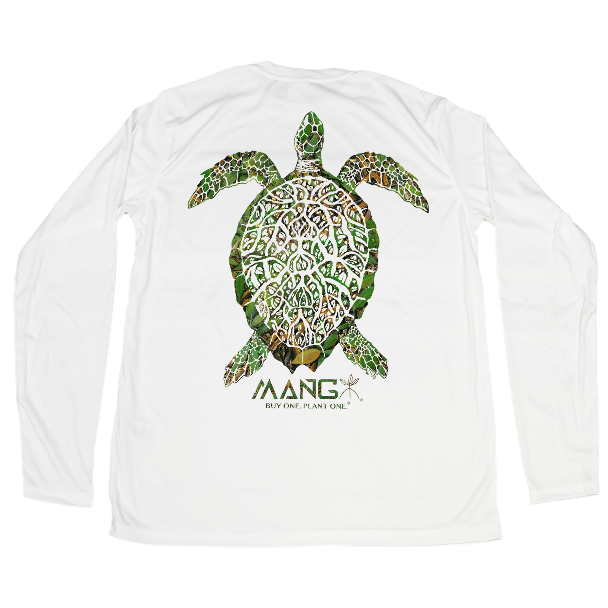 Men's Grassy Turtle Long Sleeve UPF 50 Sun Shirt | MANG Gear