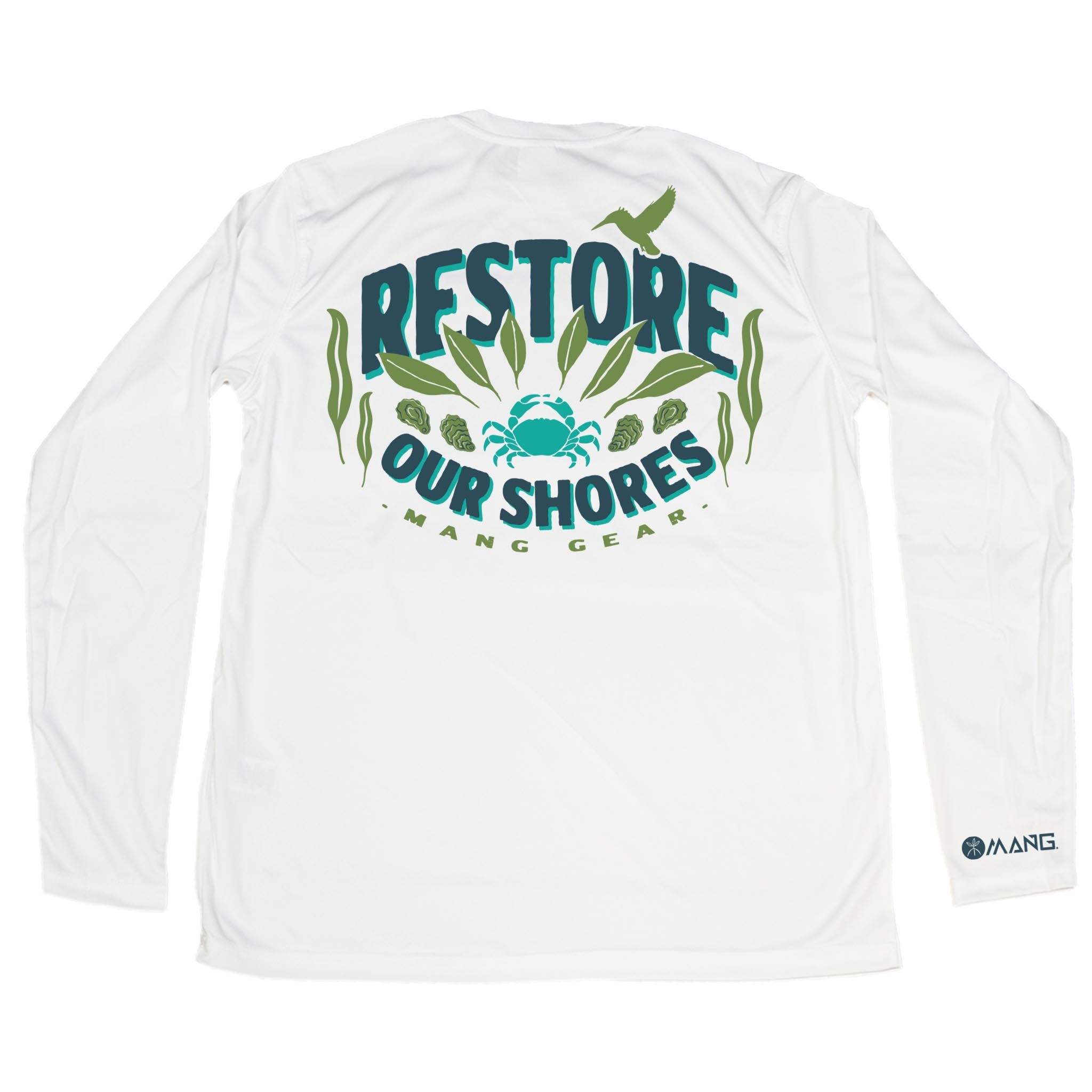 MANG Restore Our Shores Men's LS - XS-White