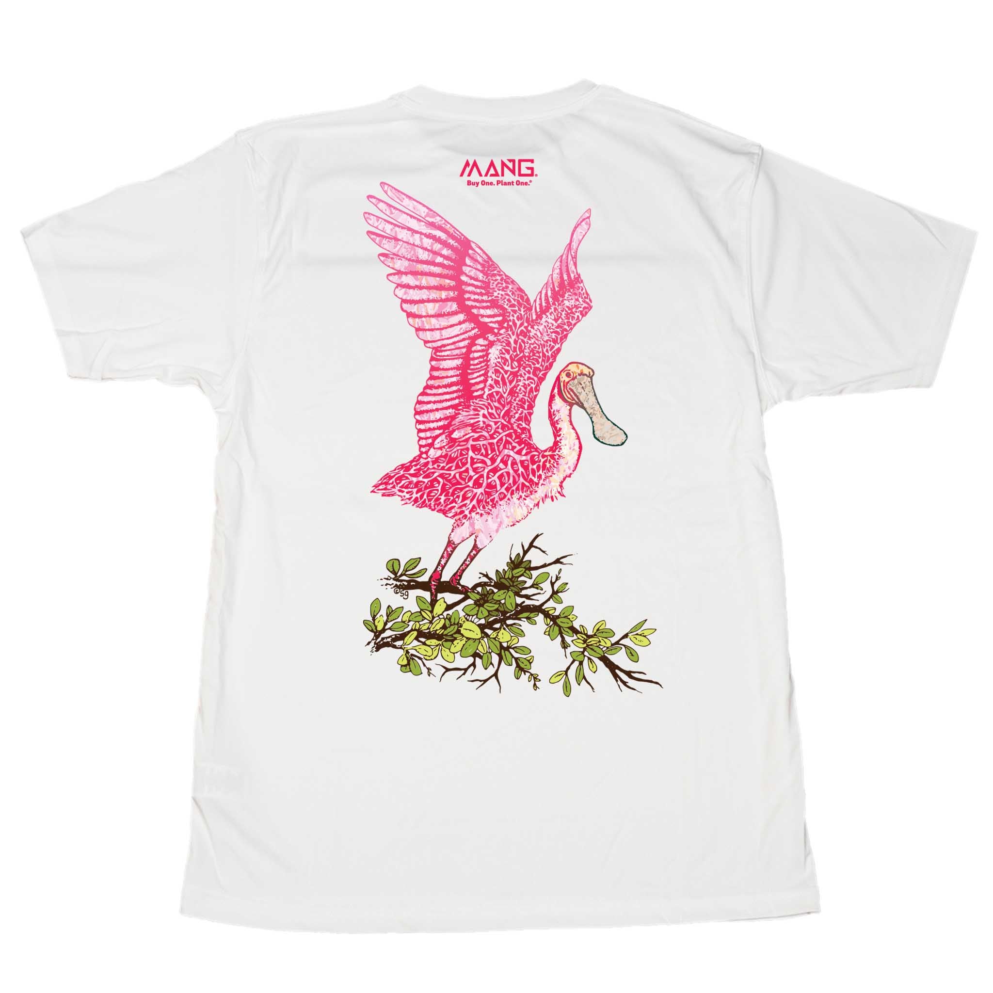 Men's Roseate Spoonbill Performance Shortsleeve Shirt | MANG Gear