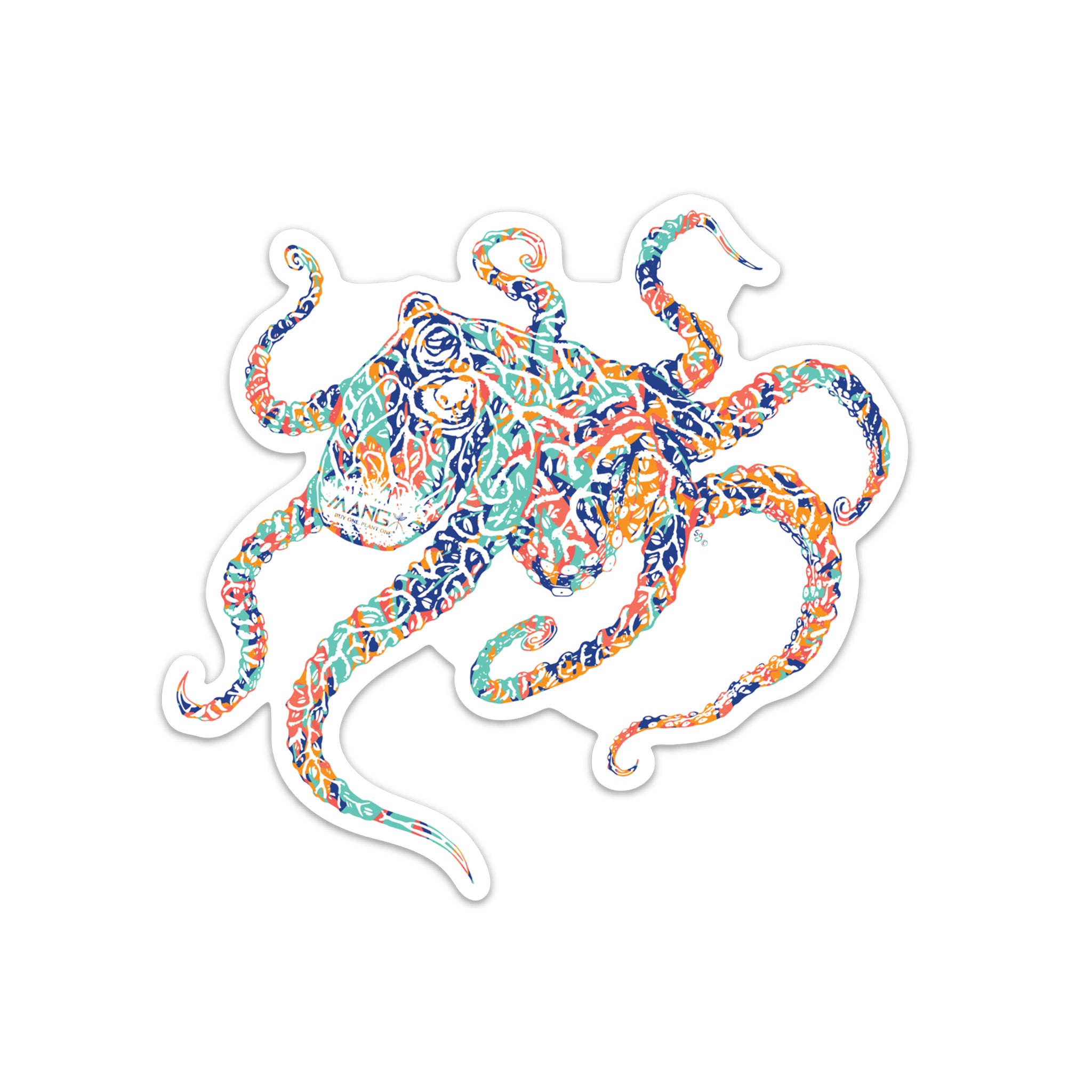 MANG Coral Restoration Octamang - Sticker - 3.5"x3.3"-