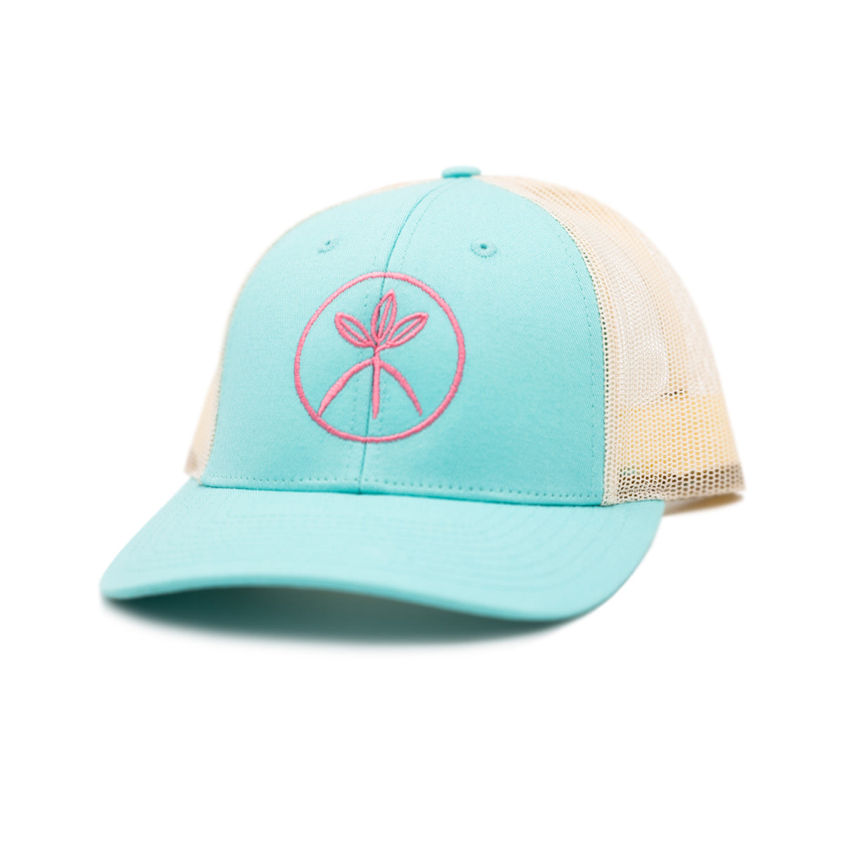 MANG Turquoise Tri-Leaf - Trucker - S-