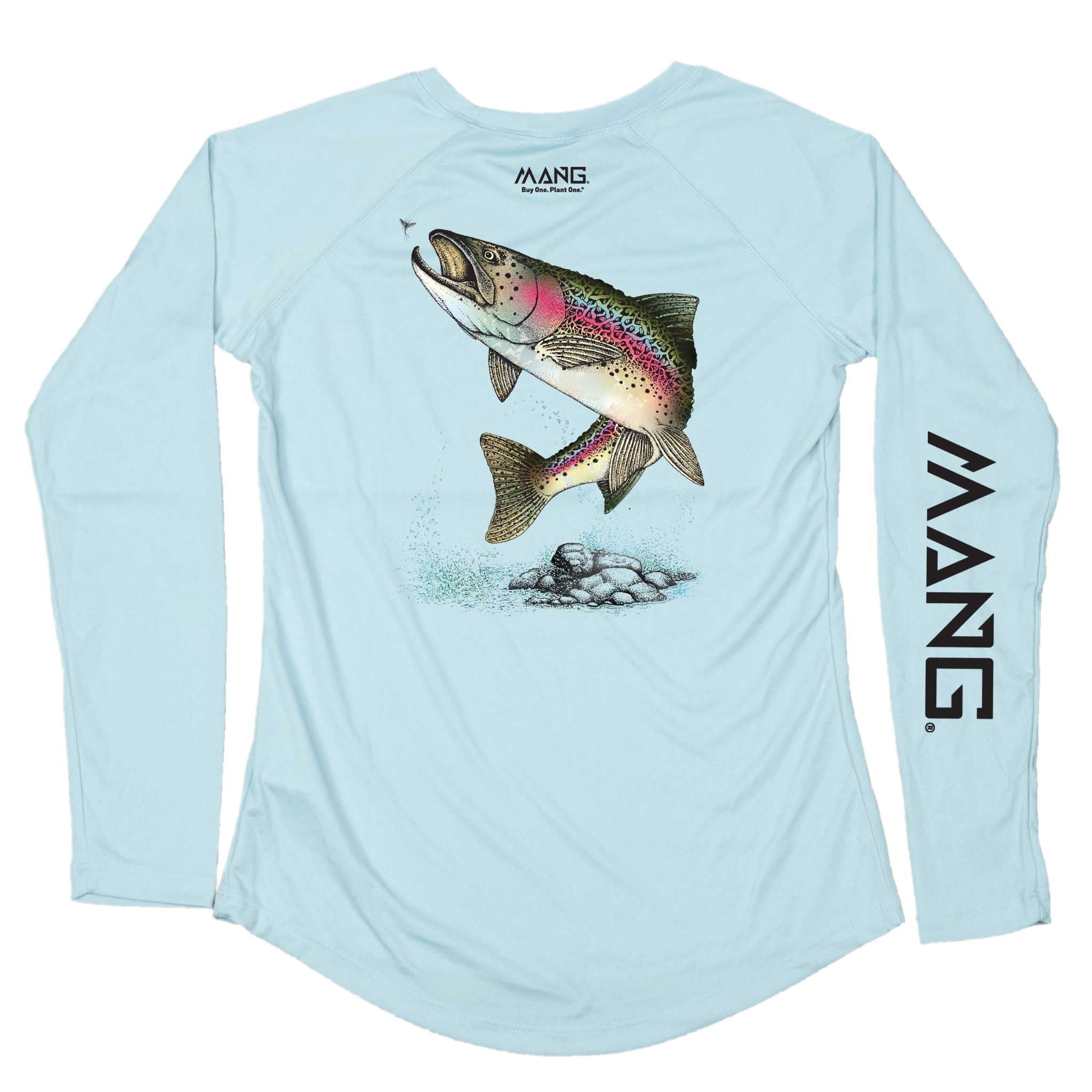 Rainbow Trout MANG - Youth - Hoodie - YM / Pearl Gray