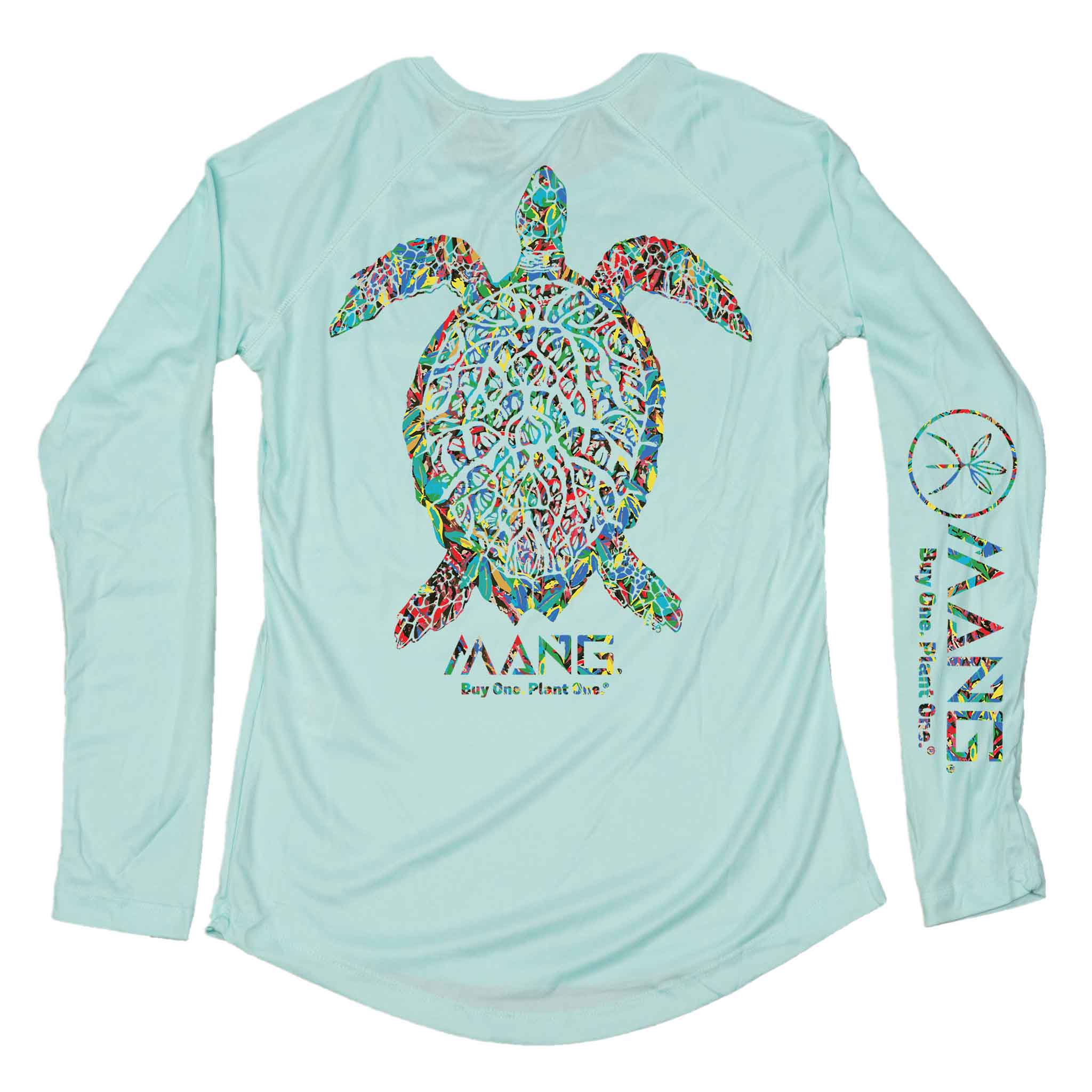 MANG Planting Hope Turtle Women's LS - XS-Seagrass