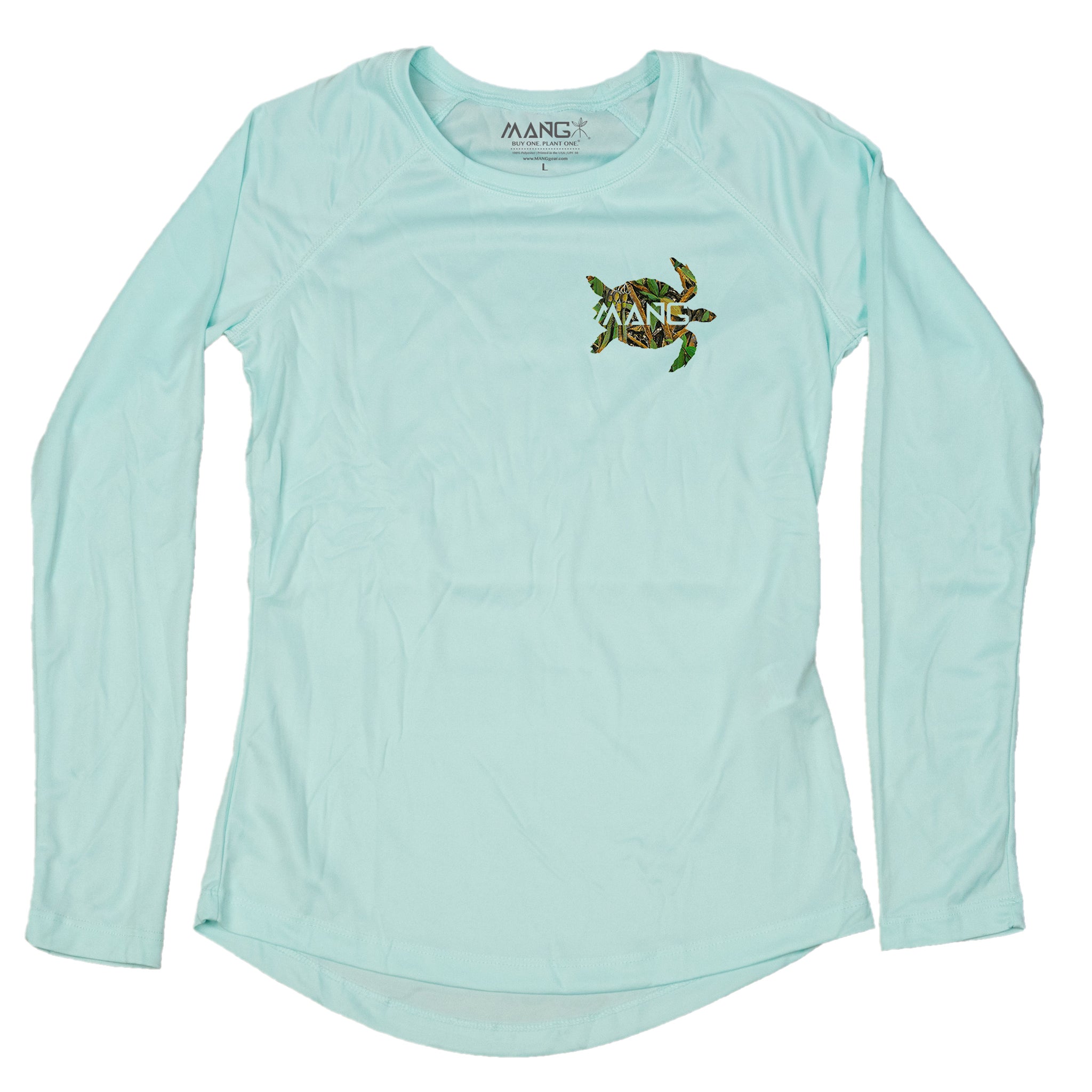 Women's Grassy Turtle Long Sleeve UPF 50 Sun Shirt | MANG Gear