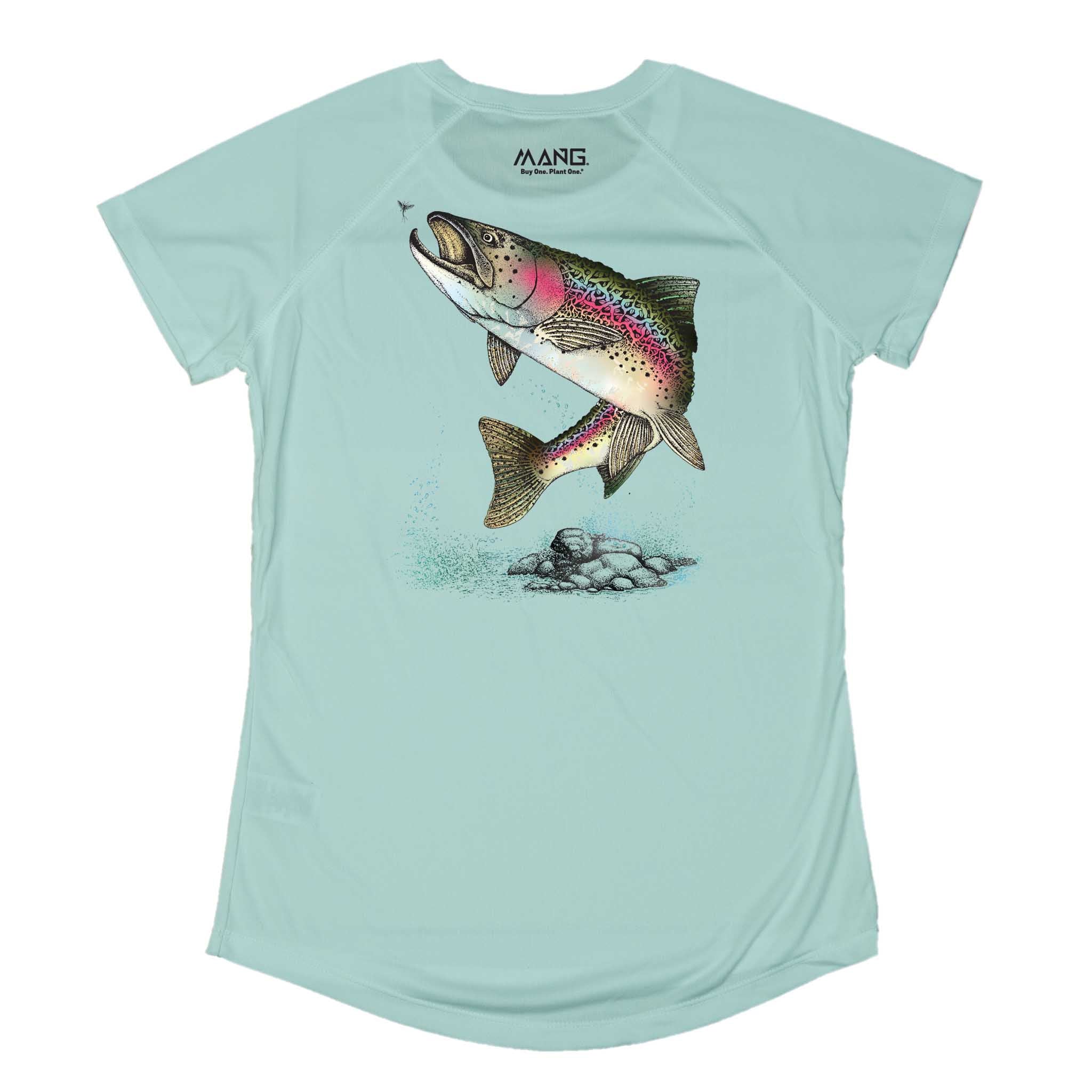 MANG Rainbow Trout MANG - Women's - SS - XS-Seagrass