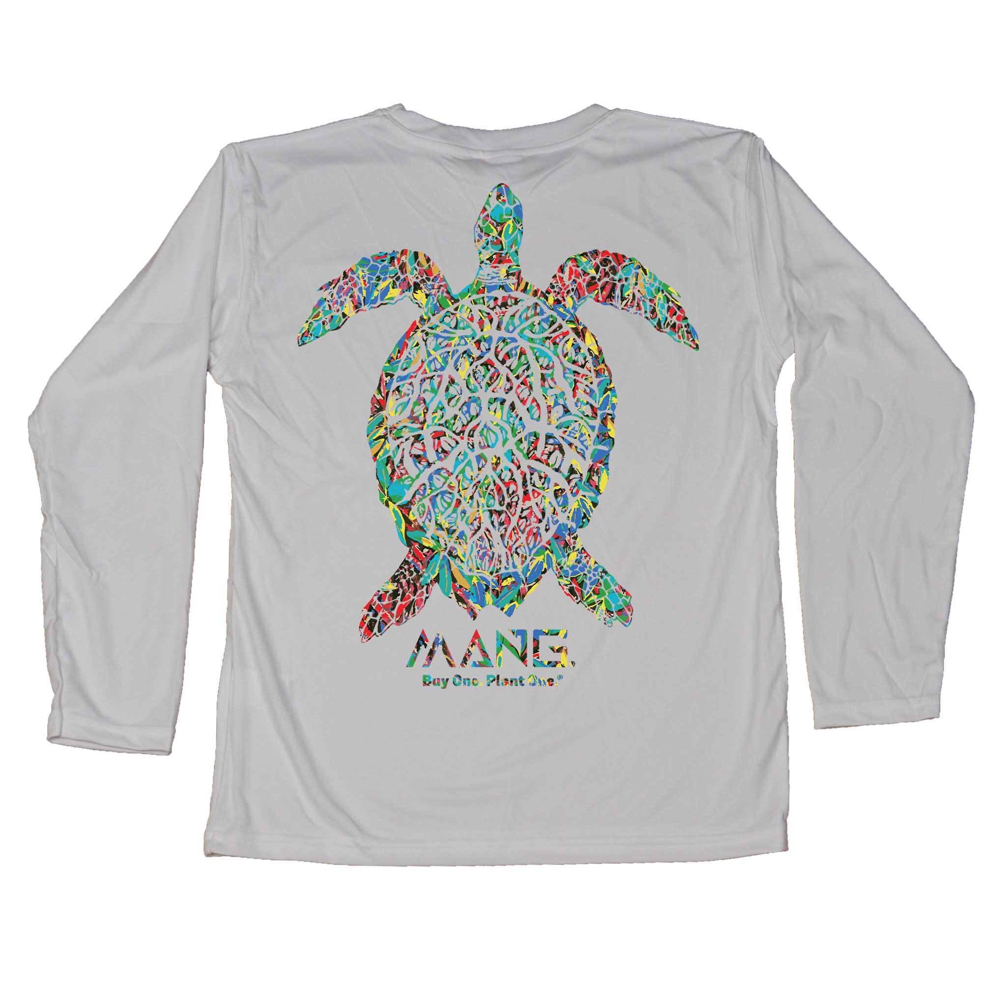 MANG Planting Hope Turtle Youth LS - YS-Pearl Grey