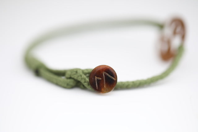 MANG Island Sand Tri-Leaf Woven Bracelet - -