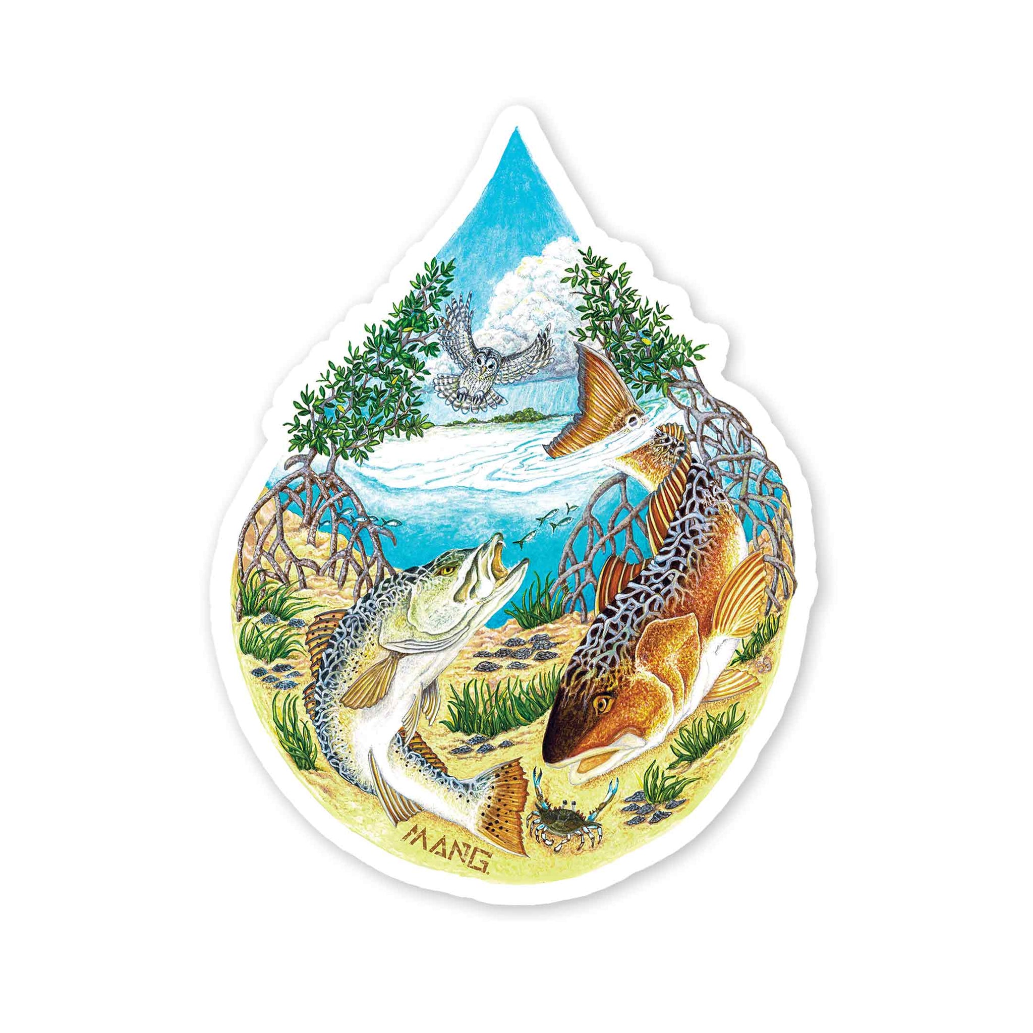 MANG Water Drop MANG - Sticker - -